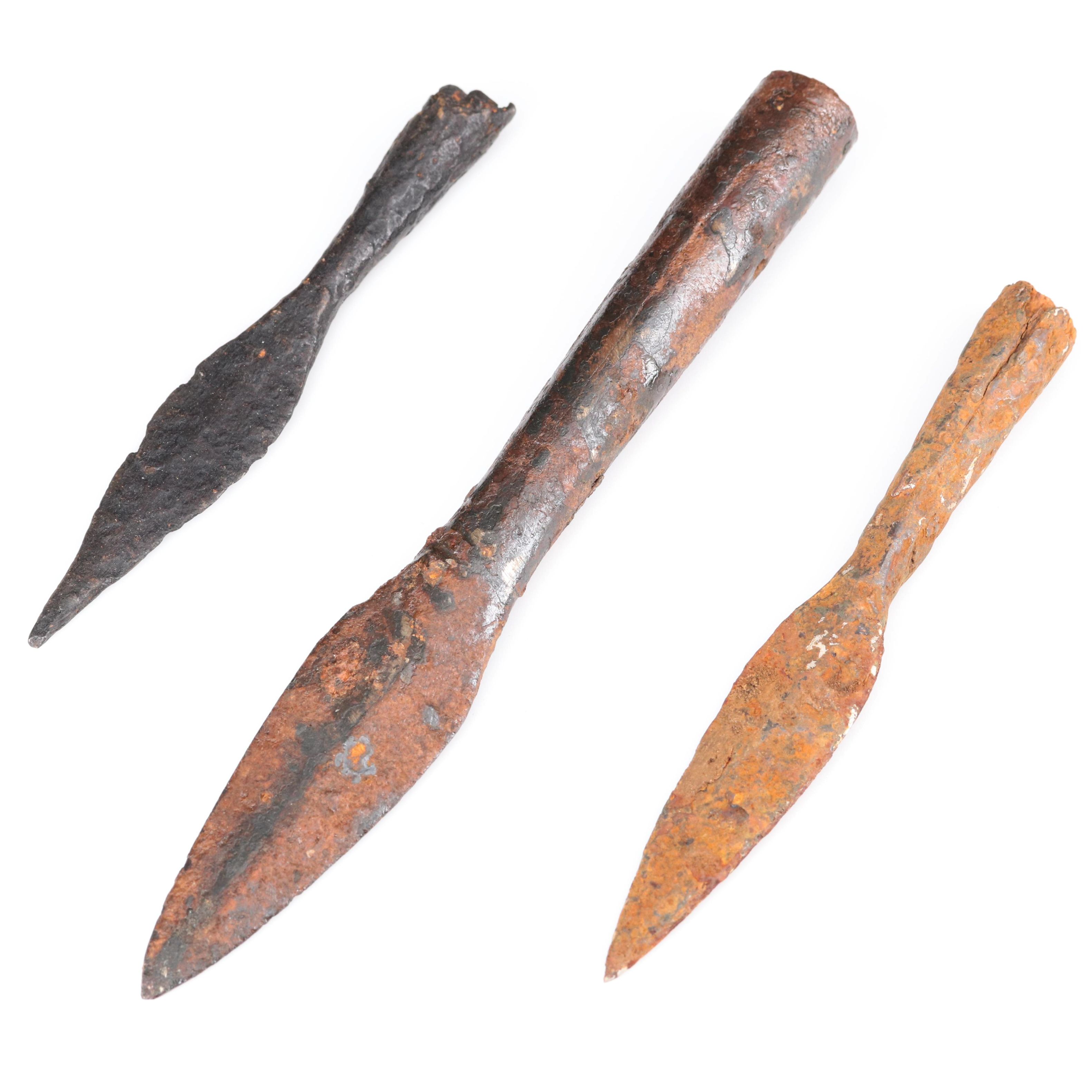 Ancient Socketed Spearhead and Arrowheads, ca. 1st – 4th Century AD