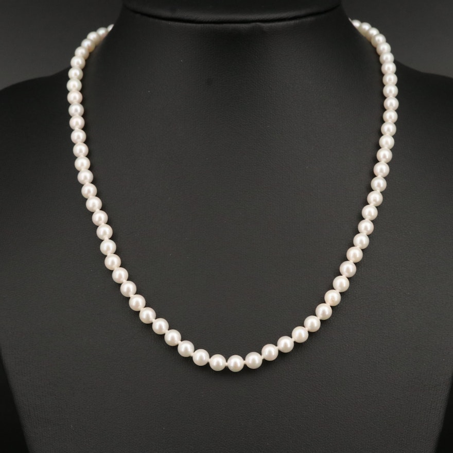 Blue Lagoon by Mikimoto Strand of Pearls with 14K Clasp