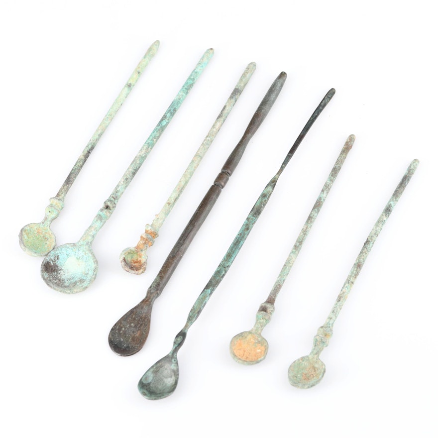 Ancient Roman Bronze Medical Spoons