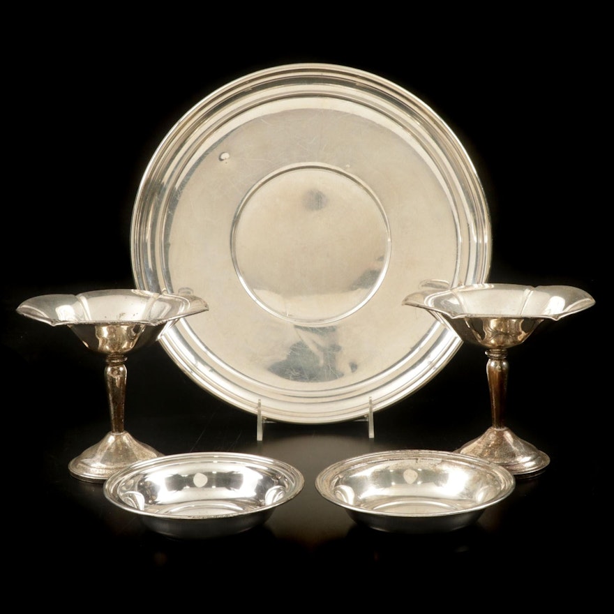 Randahl Sterling Bowls With Other Sterling Silver Tray and Compotes