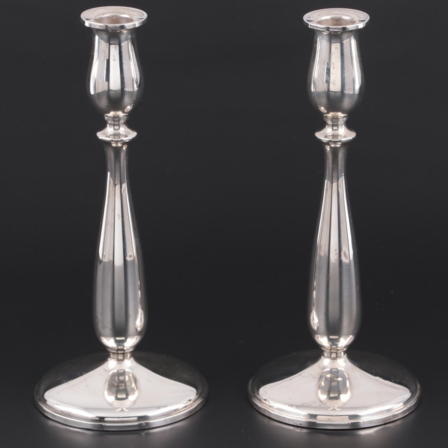 Cartier Weighted Sterling Silver Candlesticks