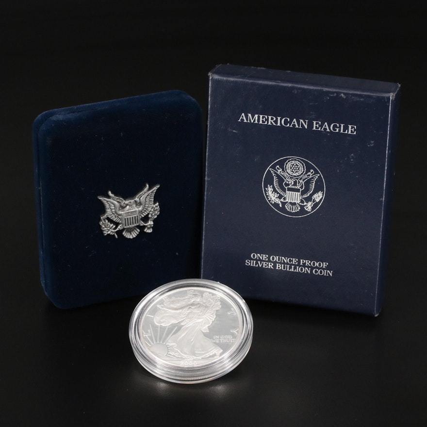 2000-P $1 American Silver Eagle Proof Bullion Coin