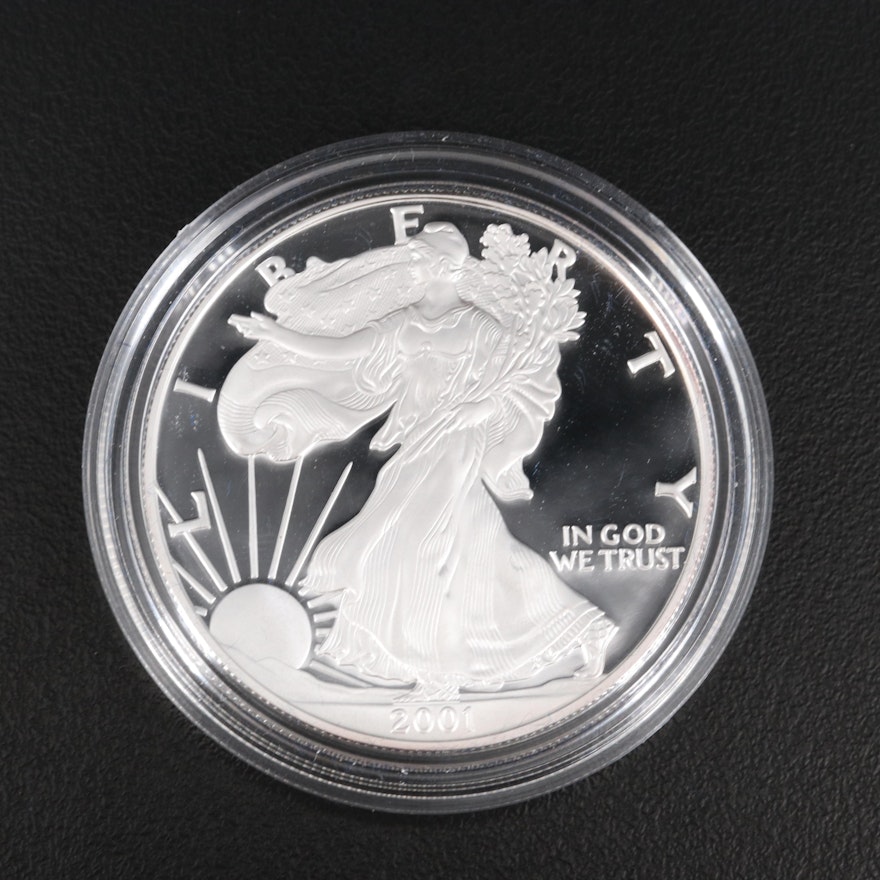 2001-W $1 American Silver Eagle Proof Bullion Coin