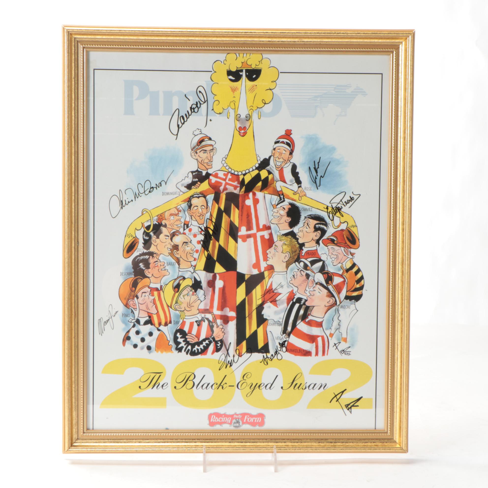 Secretariat Derby Magazine, HOF Jockeys Signed Framed Pimlico Poster, More