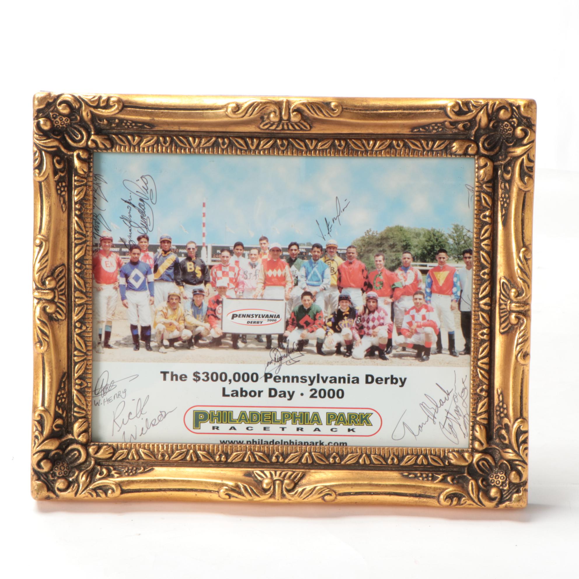 Secretariat Derby Magazine, HOF Jockeys Signed Framed Pimlico Poster, More