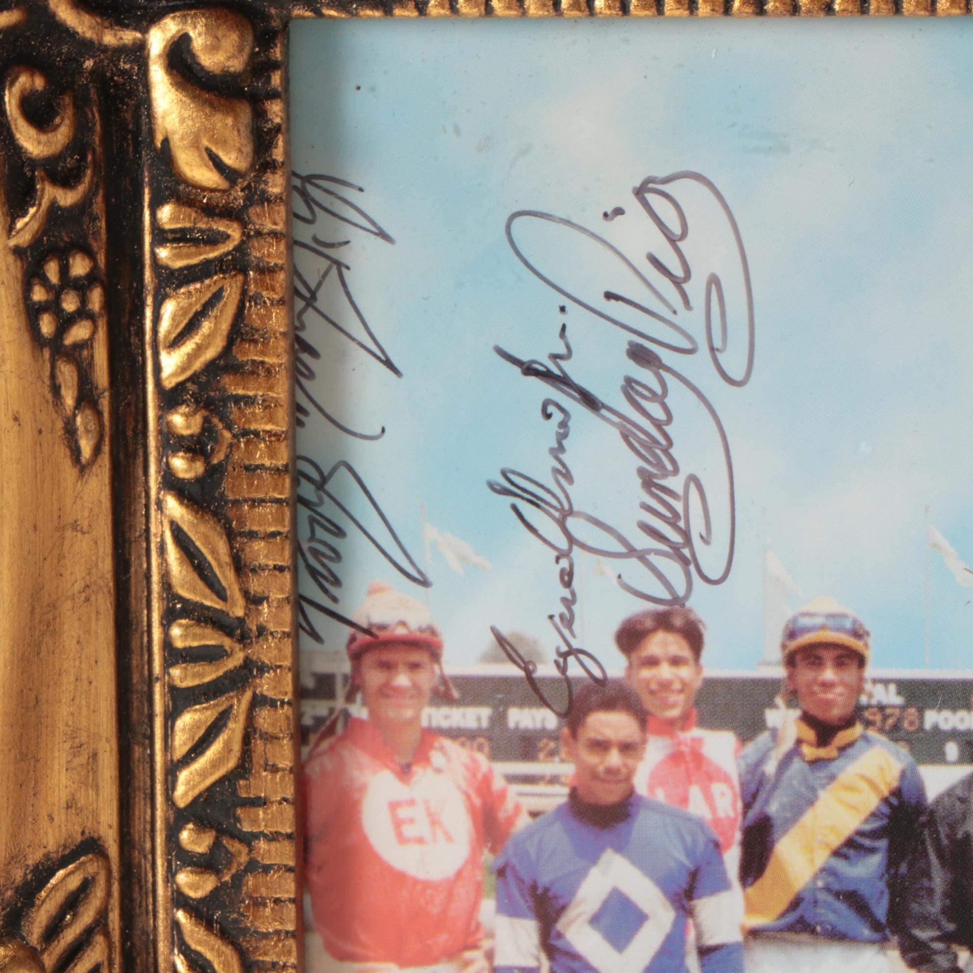 Secretariat Derby Magazine, HOF Jockeys Signed Framed Pimlico Poster, More