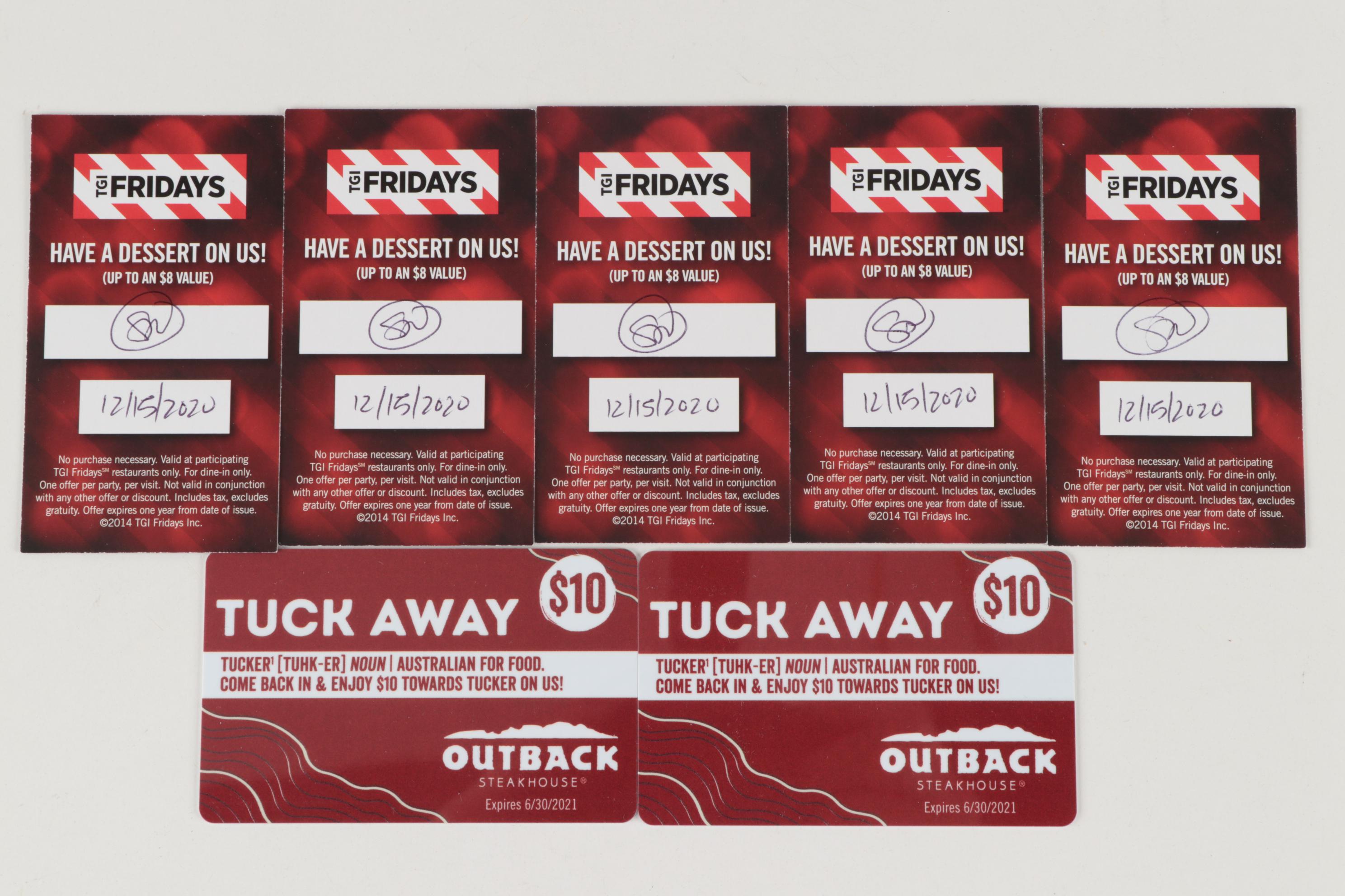 Joella's, Bonefish Grill, Yard House and Other Dining Gift Certificates