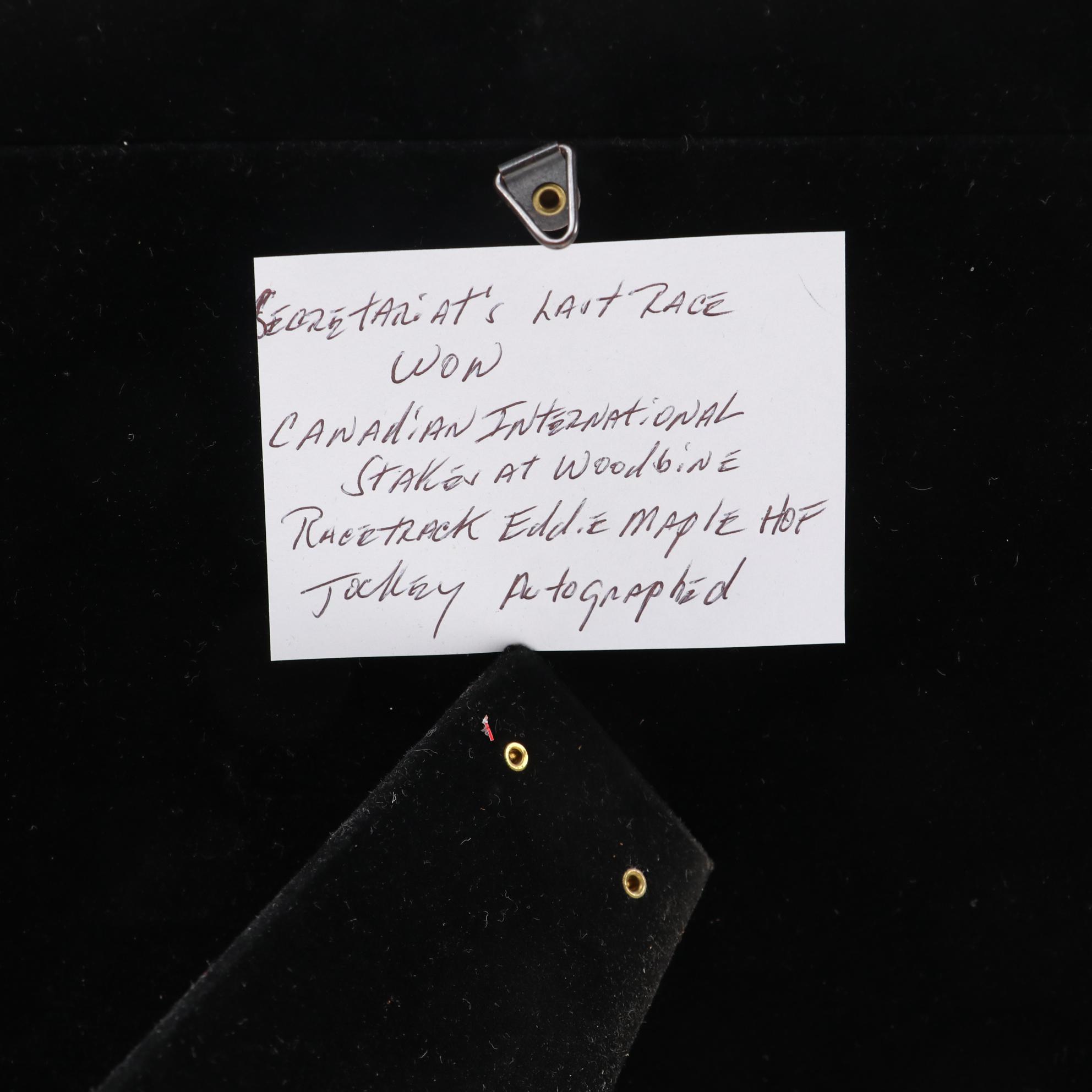 Secretariat Photo Collection, Penny Tweedy Owner and Eddie Maple Jockey Signed