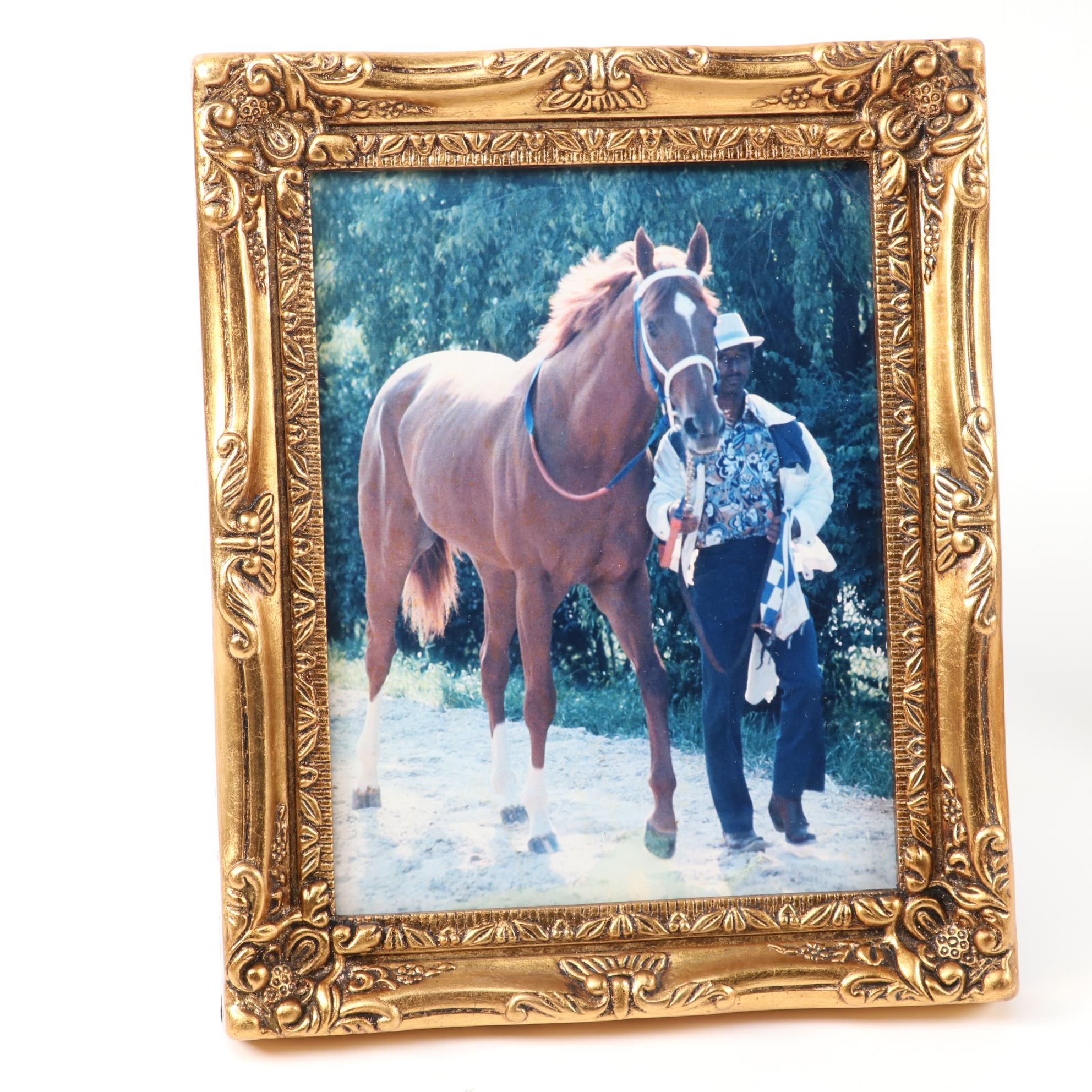 Secretariat Photo Collection, Penny Tweedy Owner and Eddie Maple Jockey Signed