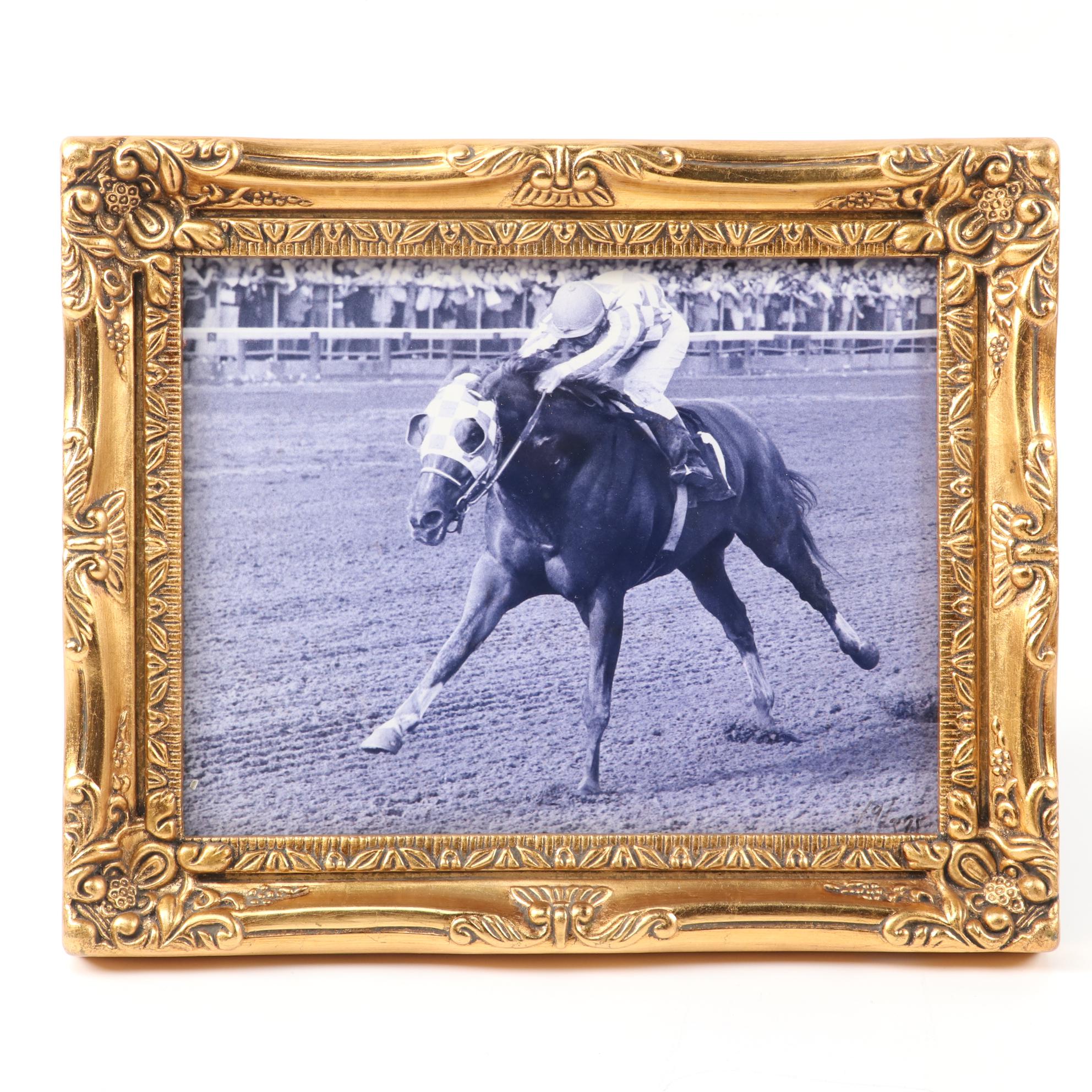 Secretariat Photo Collection, Penny Tweedy Owner and Eddie Maple Jockey Signed