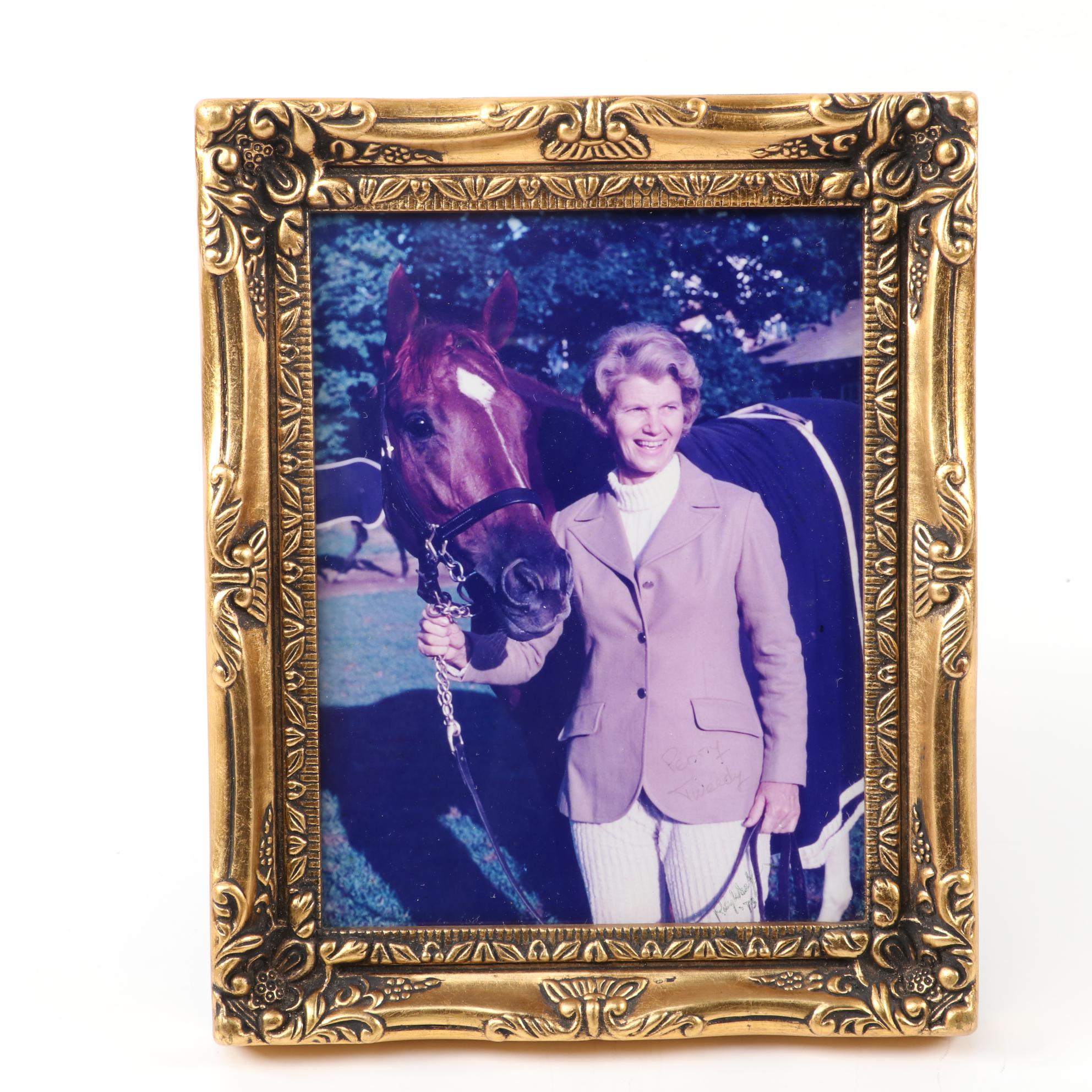 Secretariat Photo Collection, Penny Tweedy Owner and Eddie Maple Jockey Signed