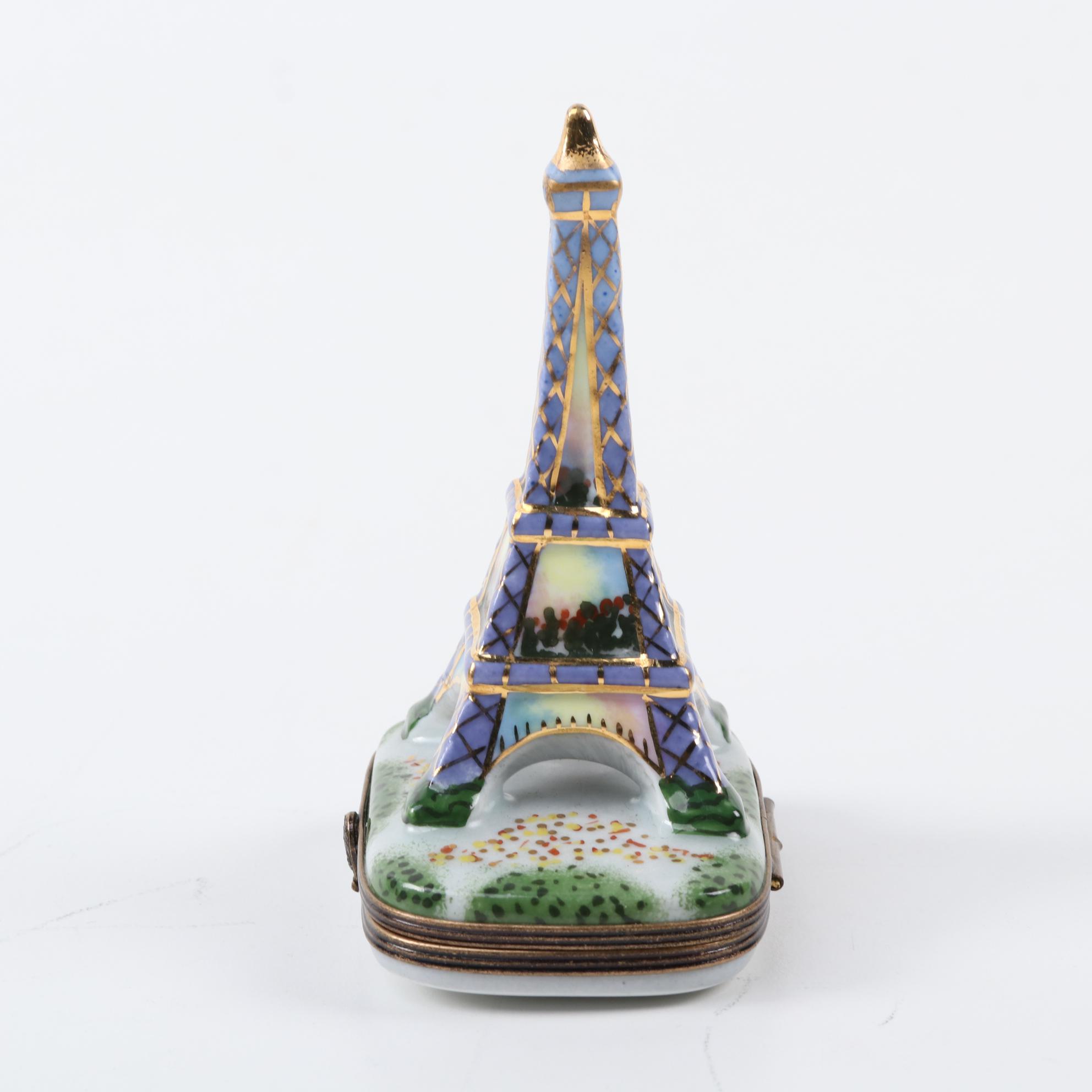 La Gloriette Hand-Painted Porcelain Eiffel Tower Limoges Box