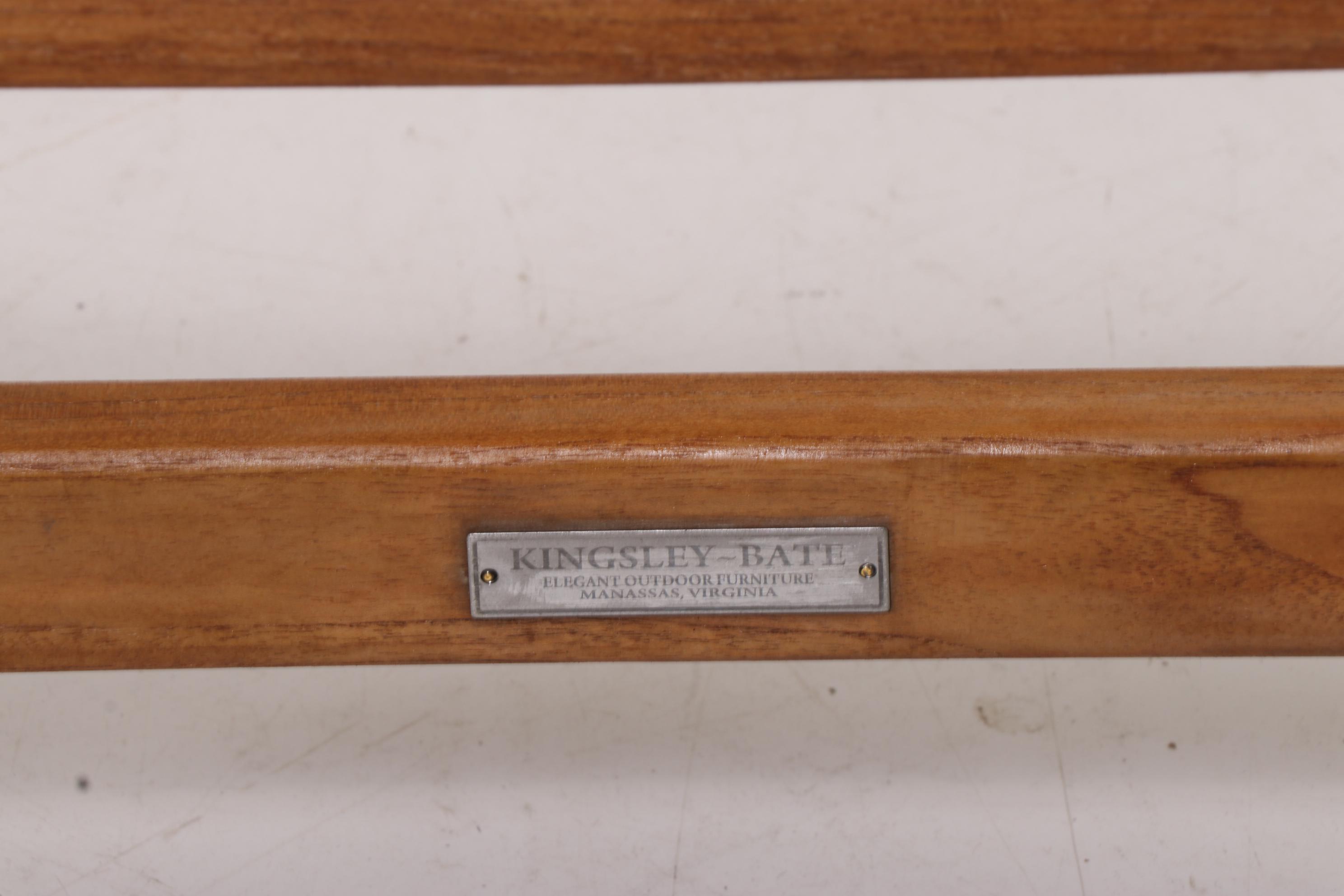 Kingsley Bate "St. Tropez" Contemporary Teak Patio Chaise Lounges