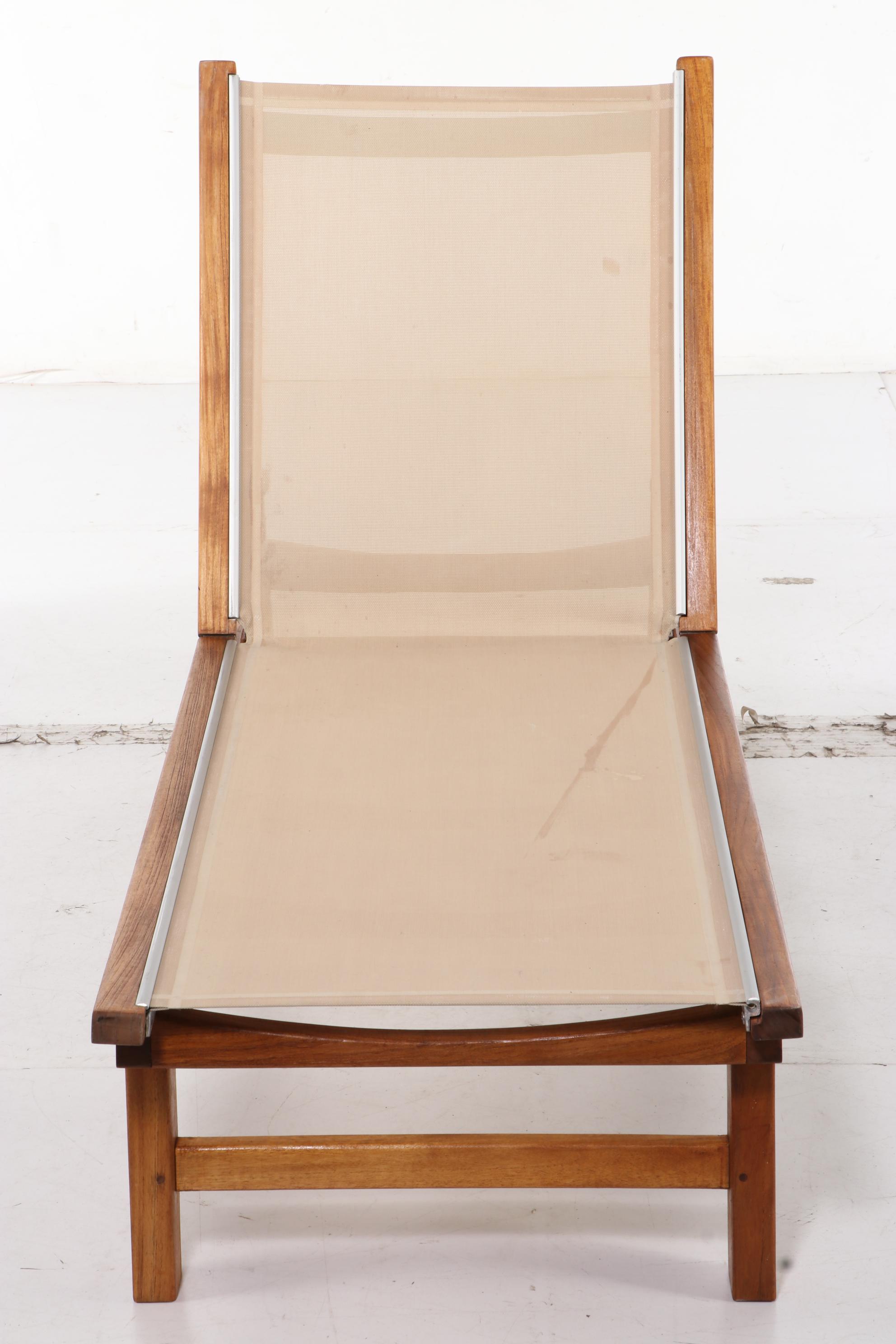 Kingsley Bate "St. Tropez" Contemporary Teak Patio Chaise Lounges