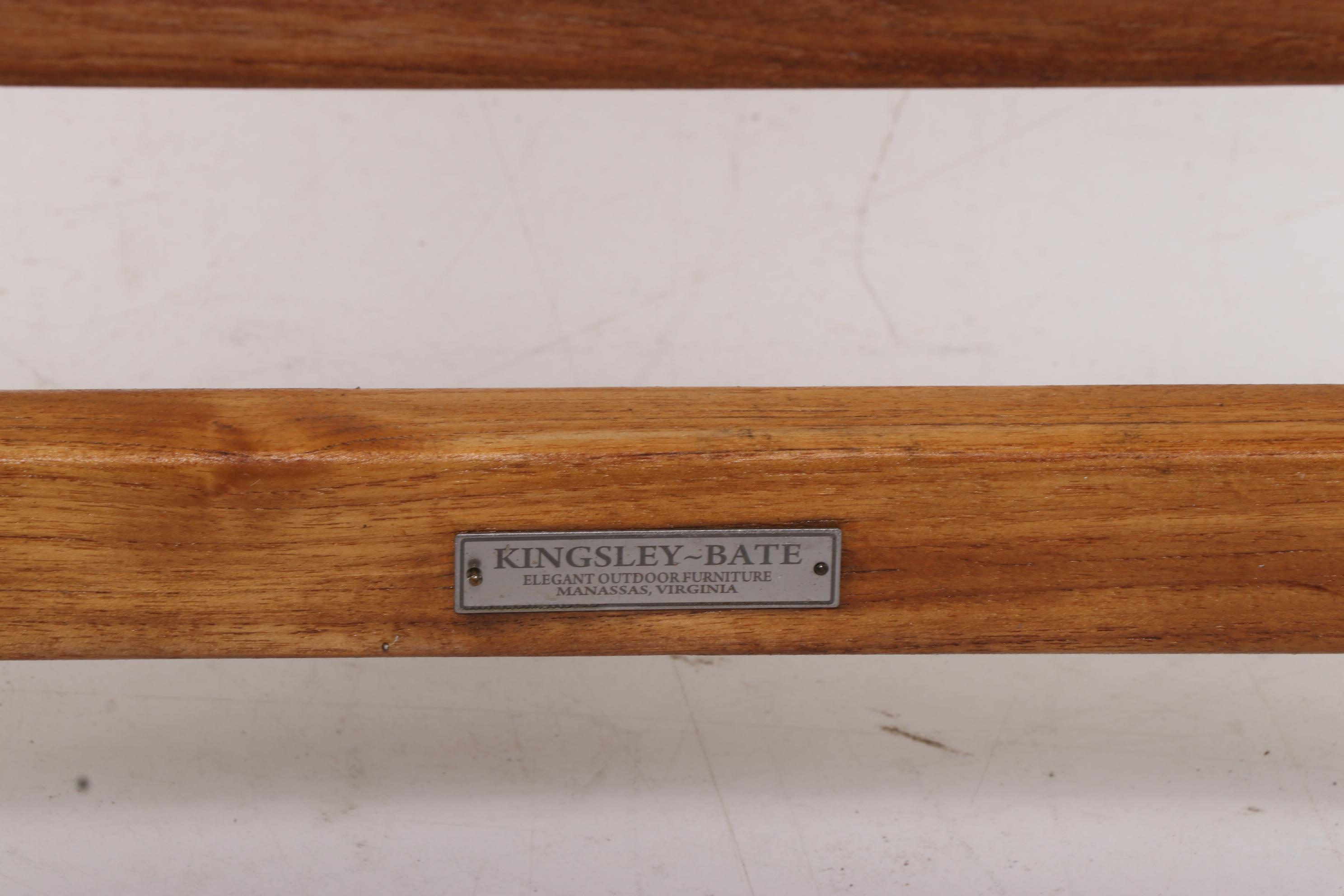 Kingsley Bate "St. Tropez" Contemporary Teak Patio Chaise Lounges