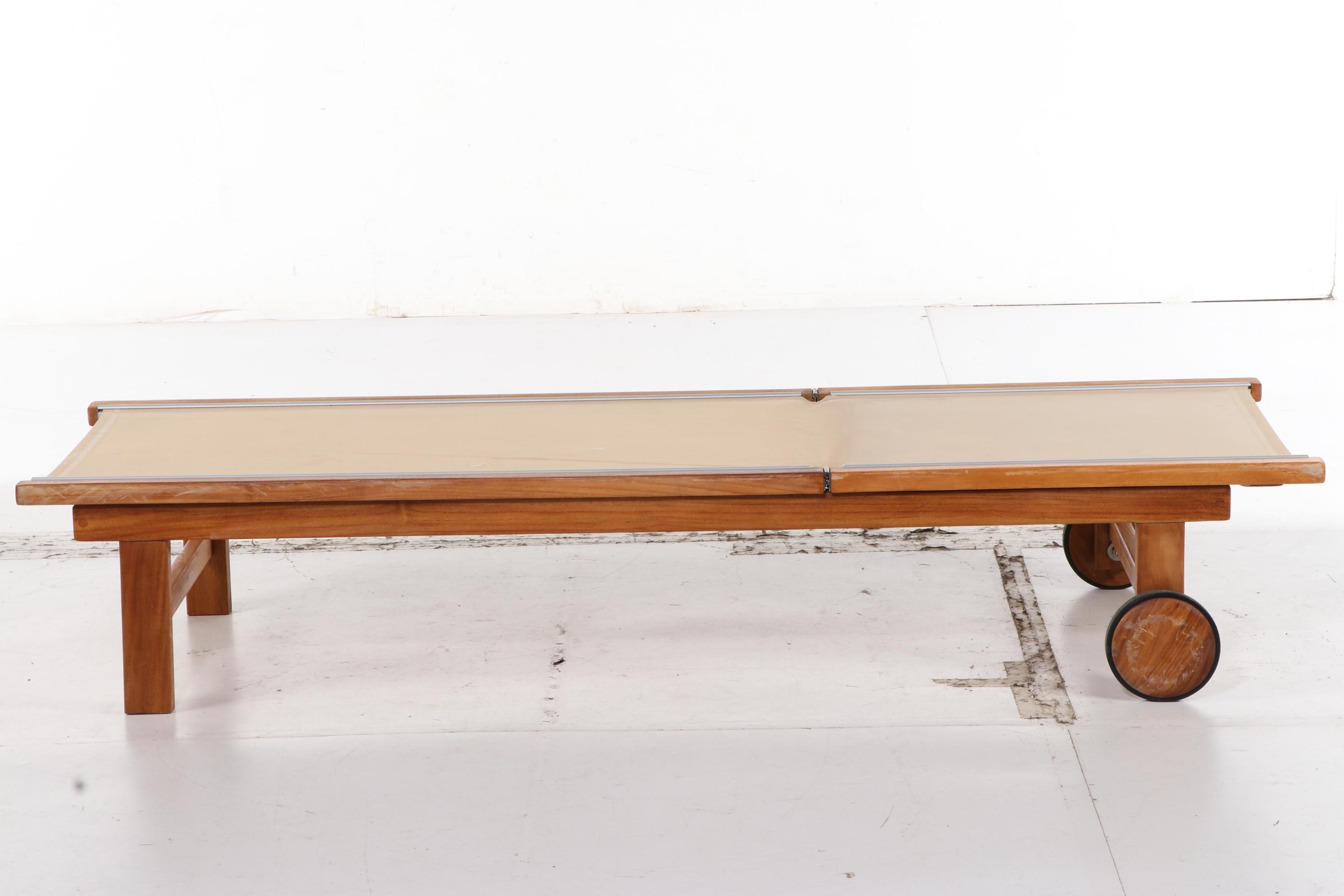 Kingsley Bate "St. Tropez" Contemporary Teak Patio Chaise Lounges