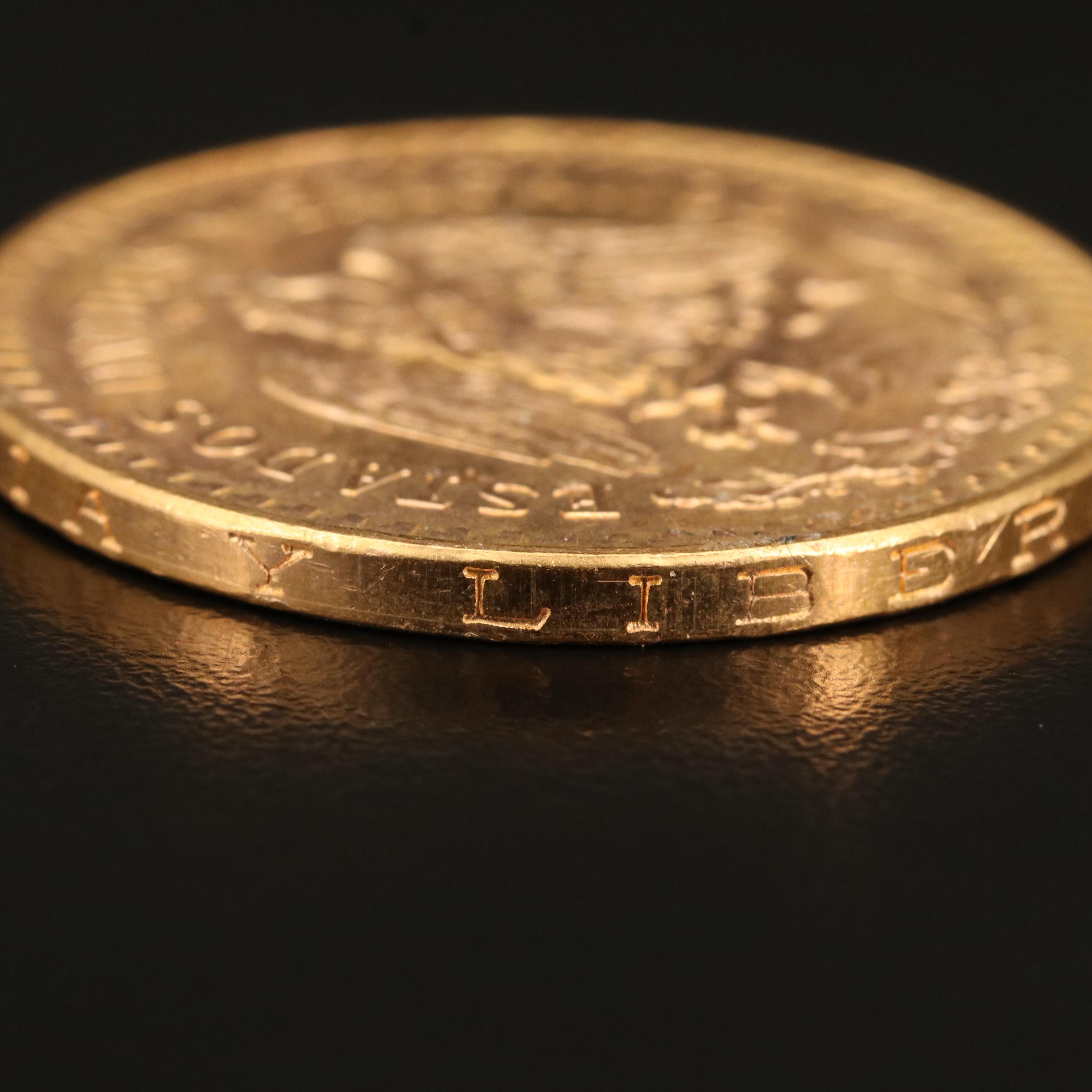 1947 Gold Mexican Centenario 50 Peso Coin