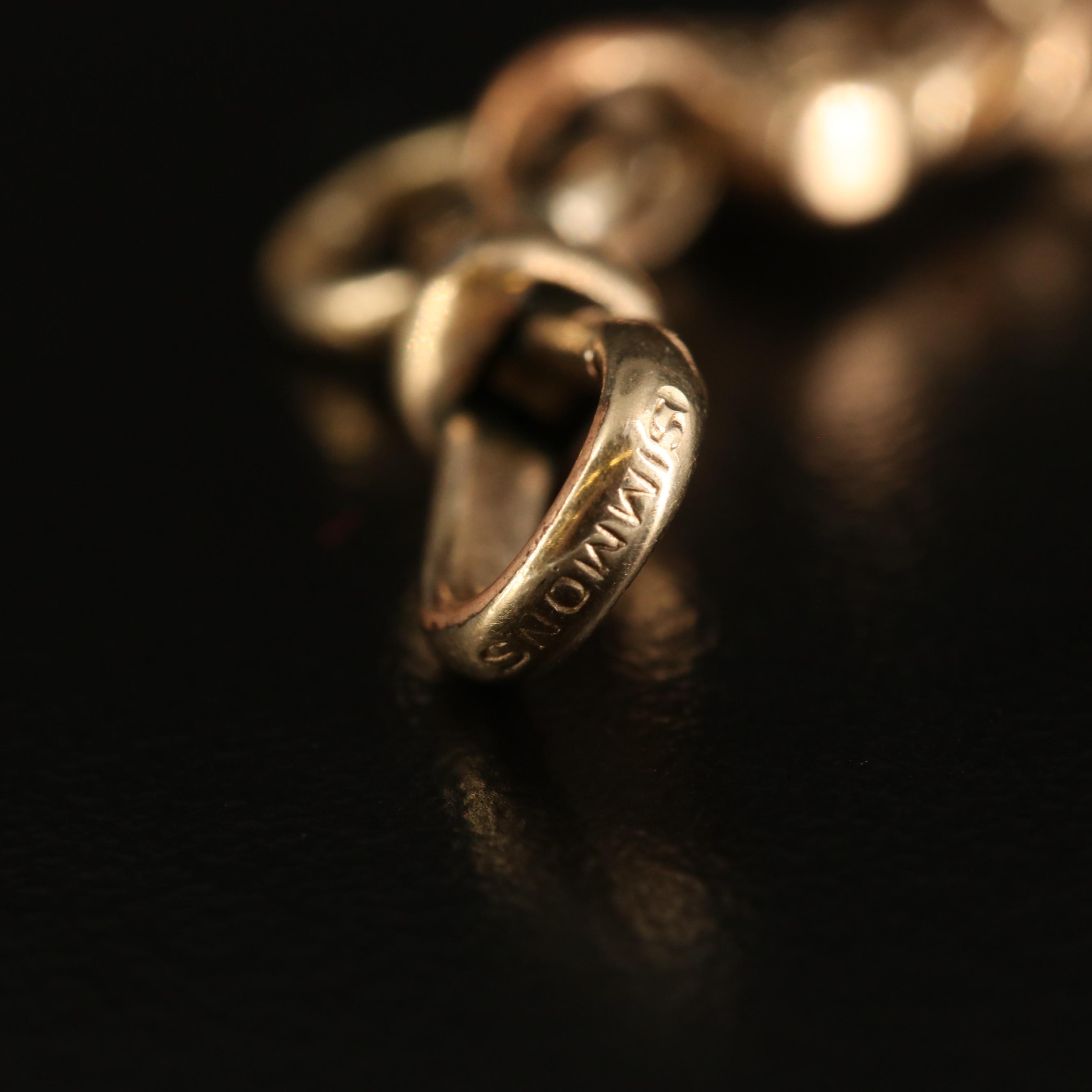 Early 1900s Simmons Curb Watch Chain