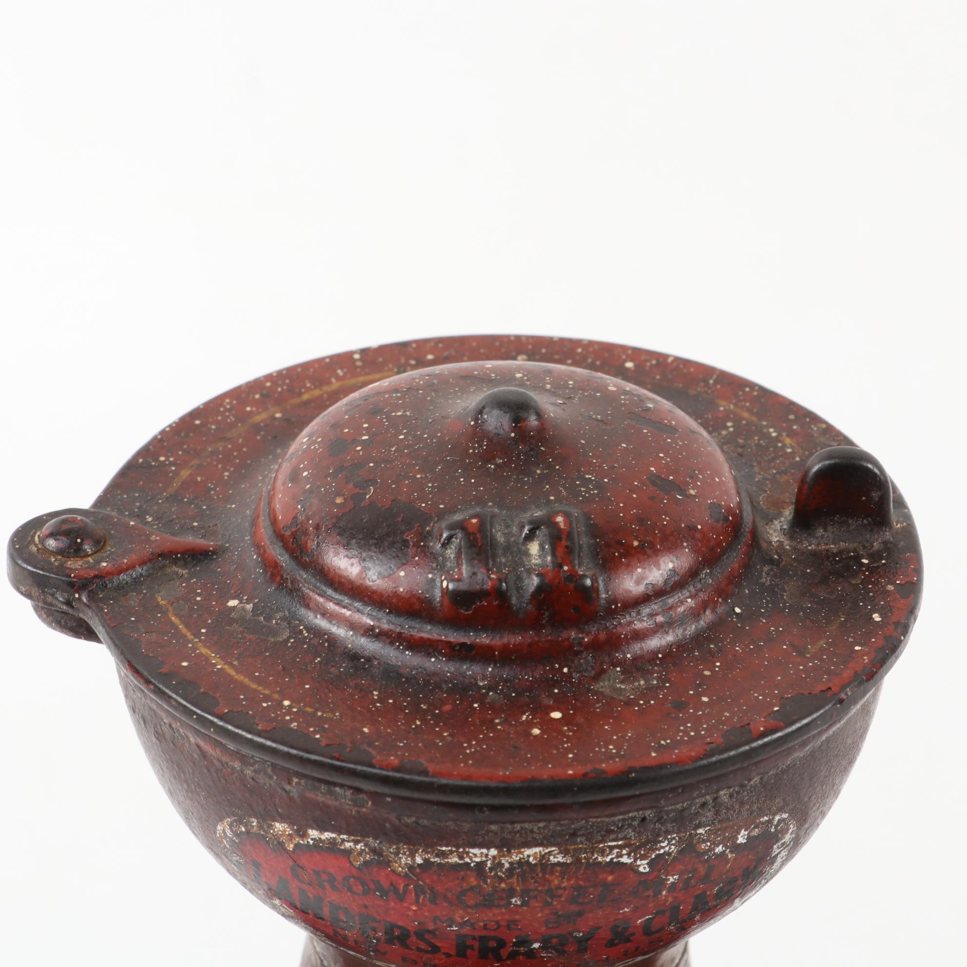 Landers Frary & Clark Cast Iron Coffee Grinder Mill, circa 1905