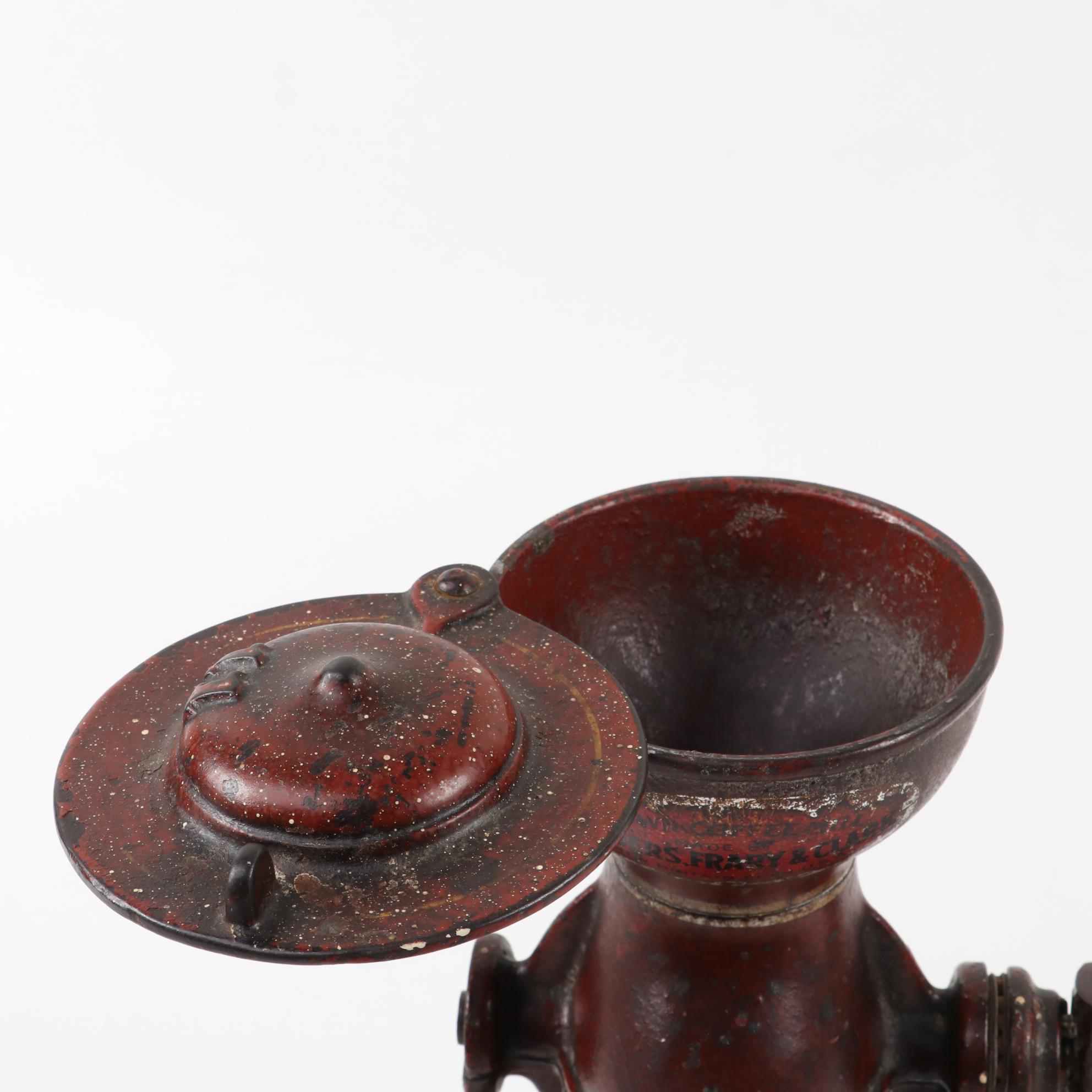 Landers Frary & Clark Cast Iron Coffee Grinder Mill, circa 1905