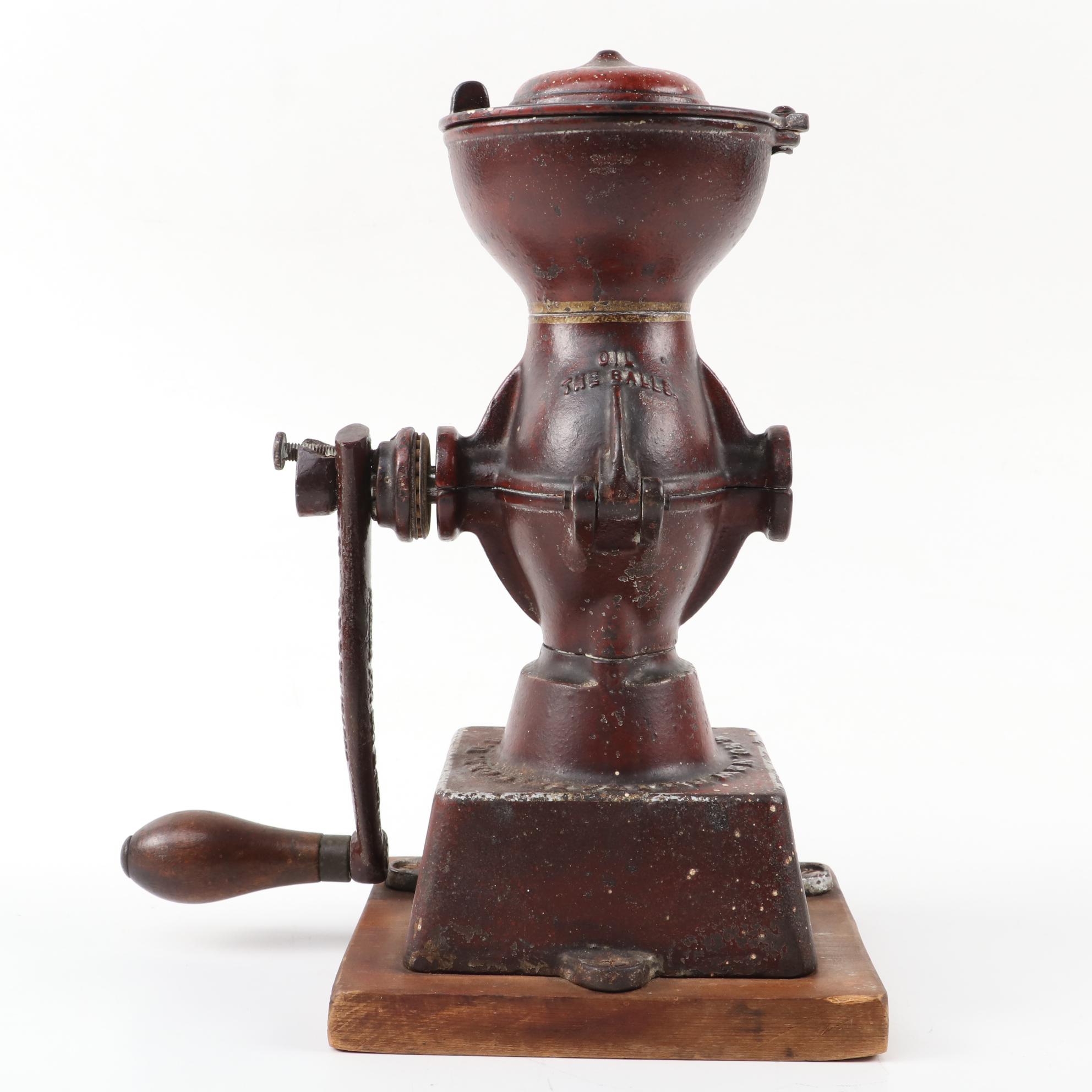 Landers Frary & Clark Cast Iron Coffee Grinder Mill, circa 1905