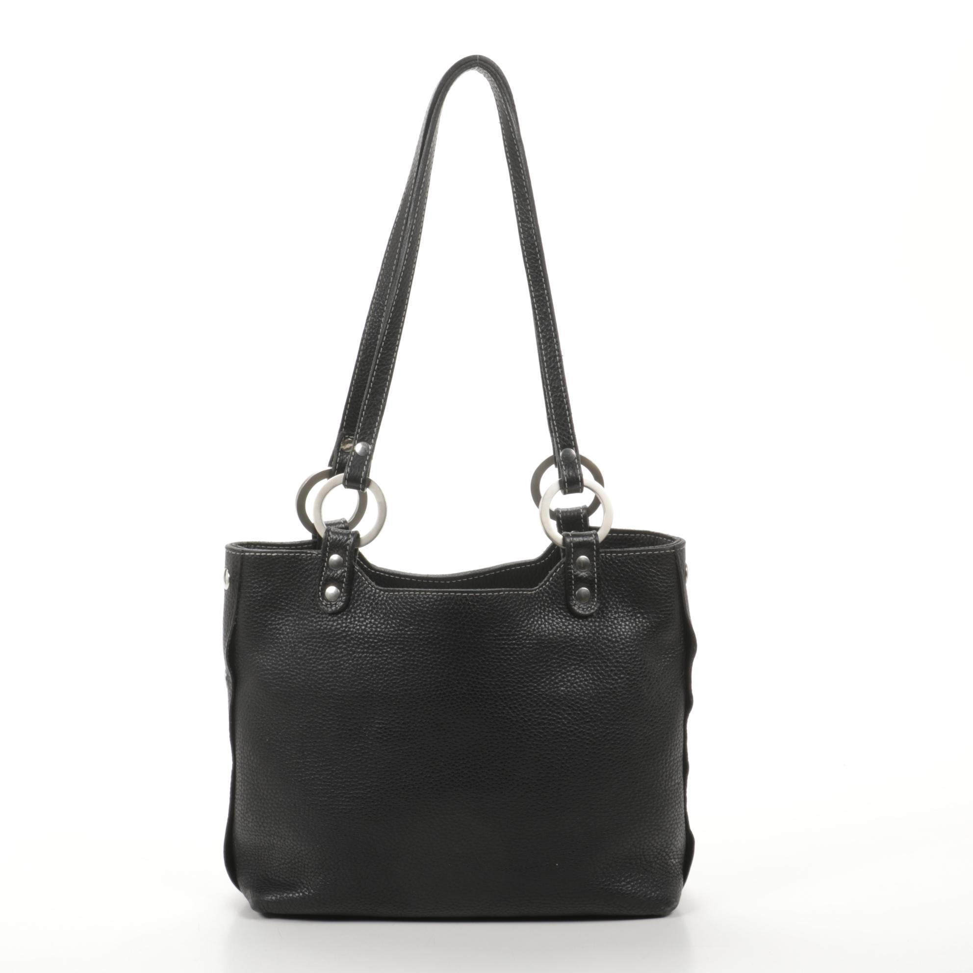 Coach Satchel in Beige Grained Leather with Umberto and Ombu Bags