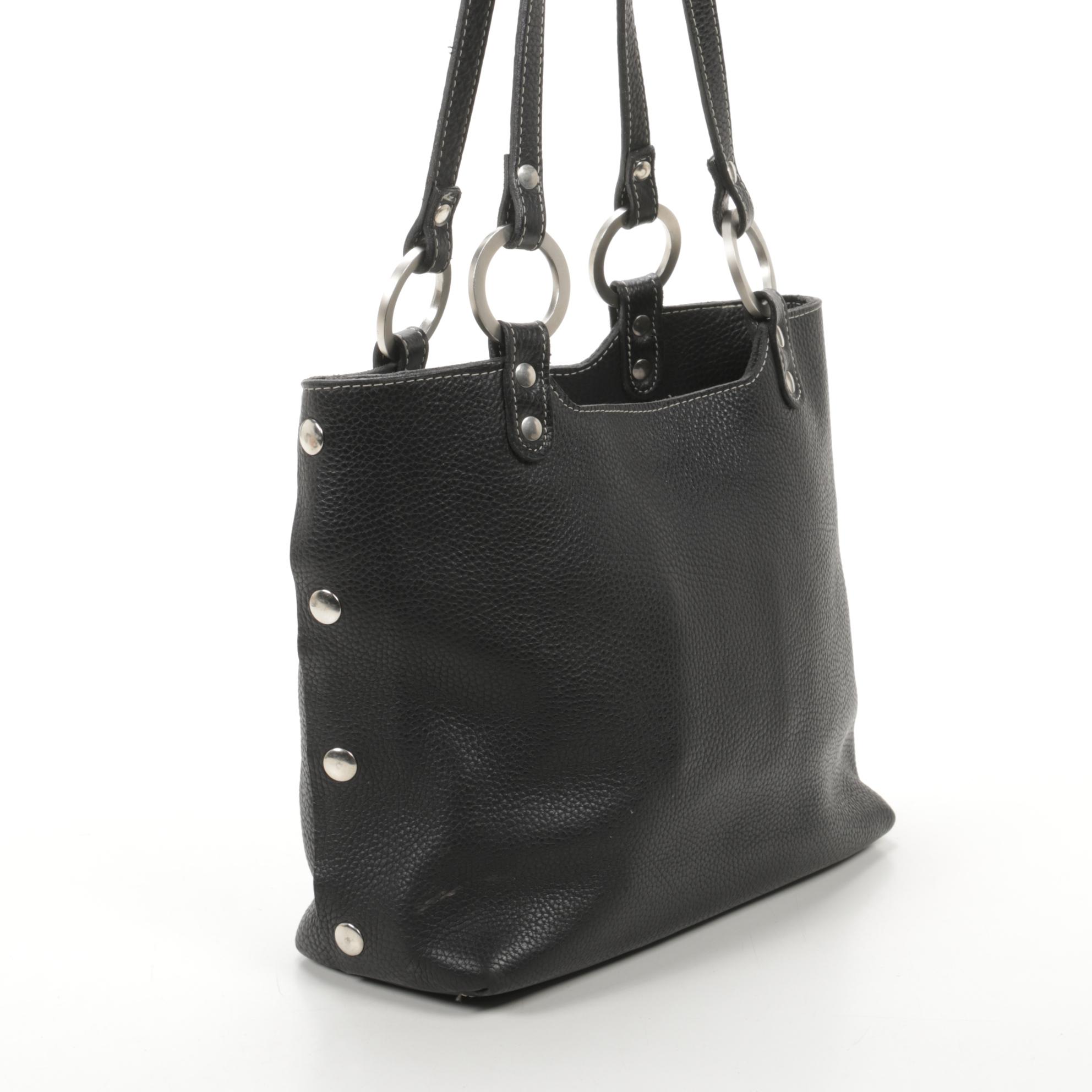 Coach Satchel in Beige Grained Leather with Umberto and Ombu Bags