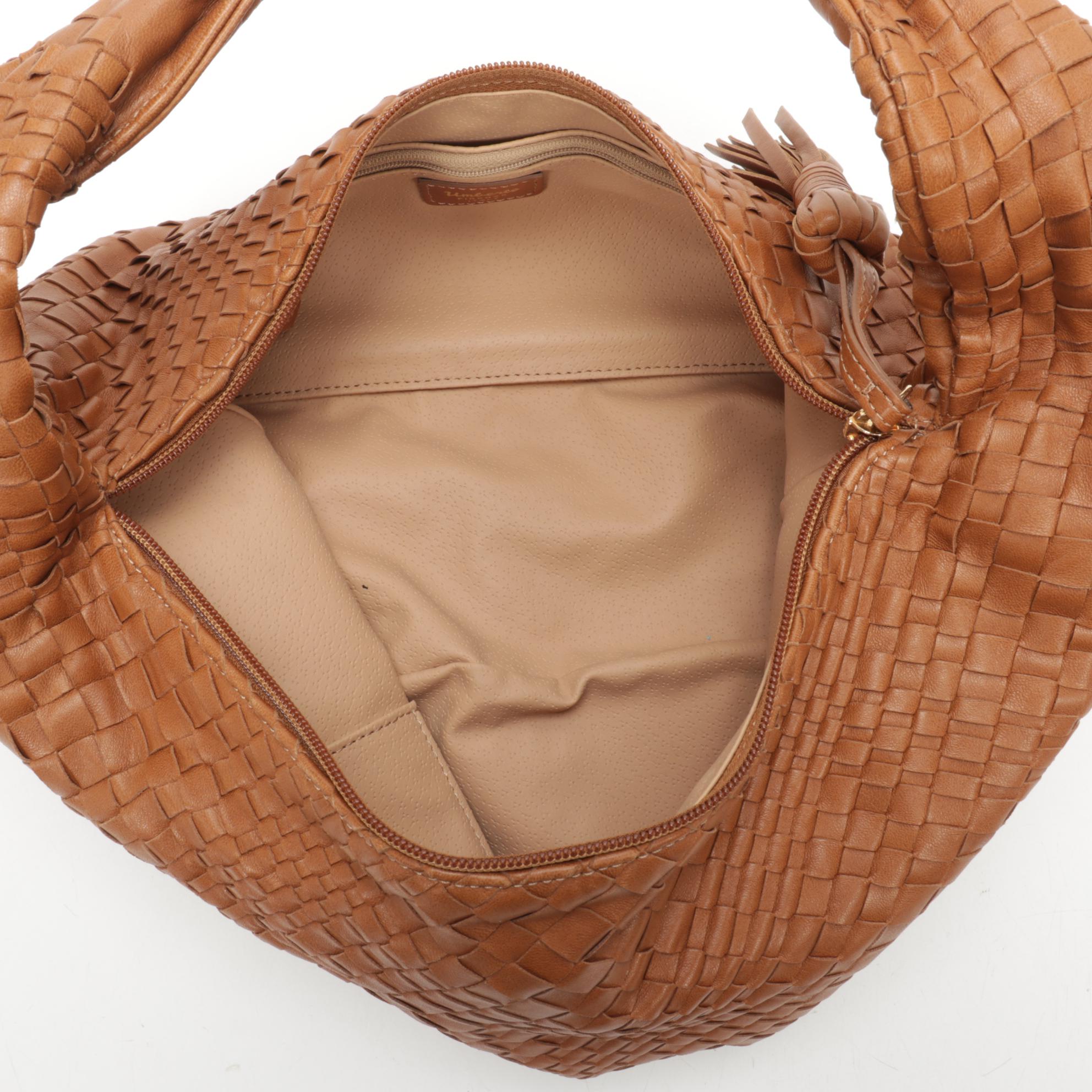 Coach Satchel in Beige Grained Leather with Umberto and Ombu Bags