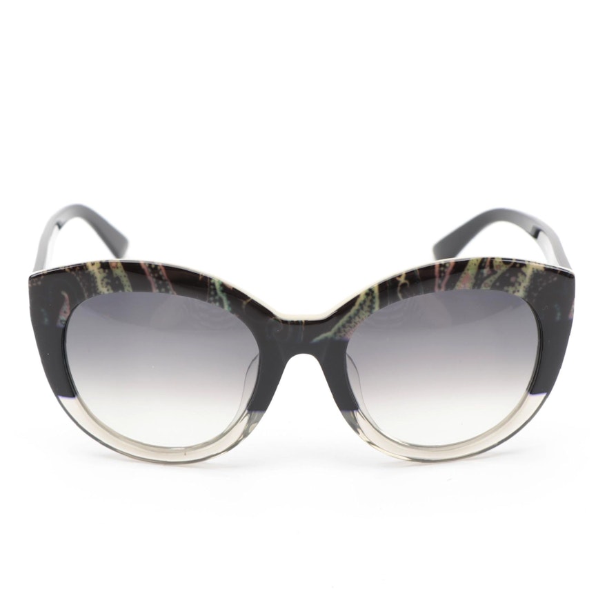 ETRO ET600SA Paisley Black Modified Cat Eye Sunglasses