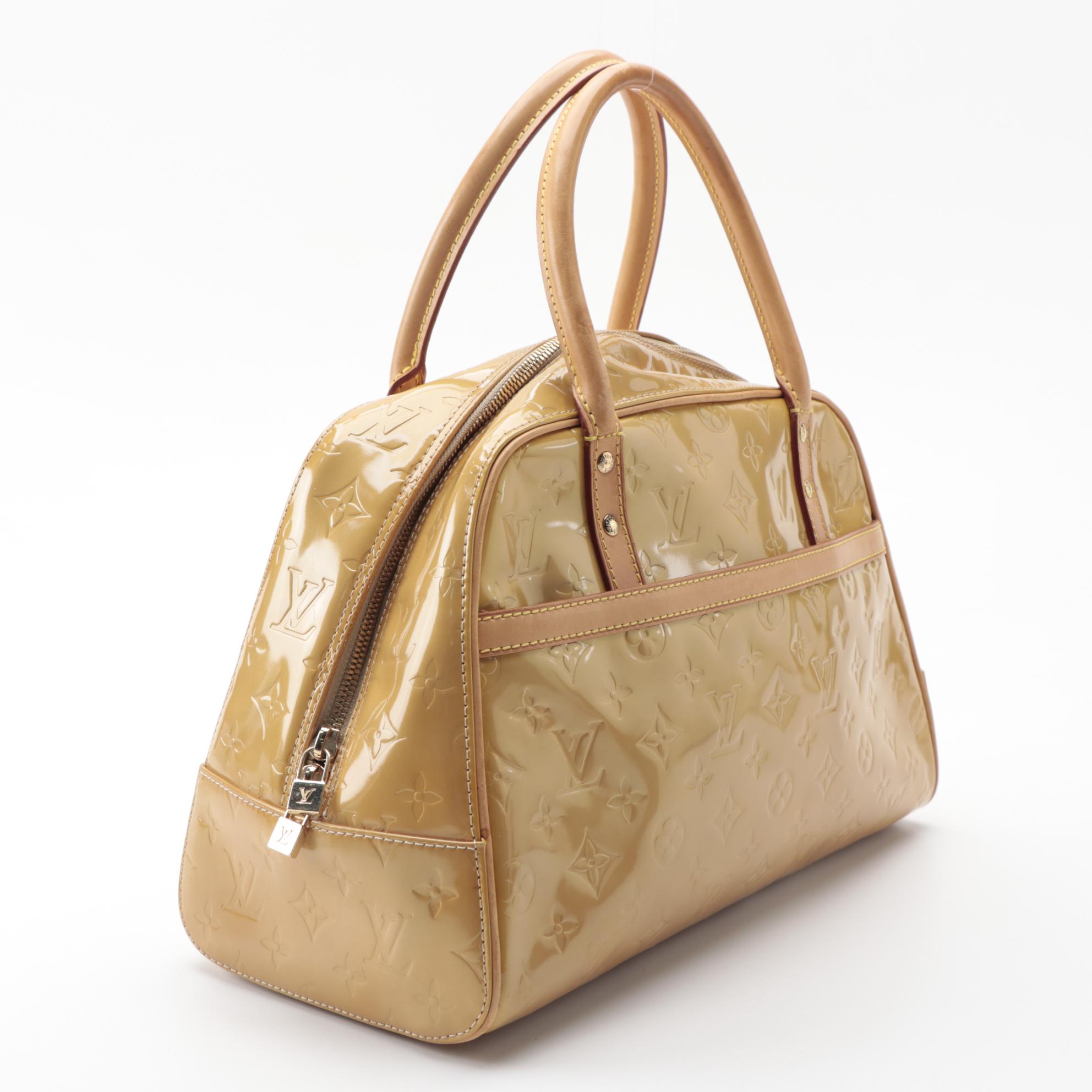 Louis Vuitton Tompkins Square Handbag in Mango Monogram Vernis