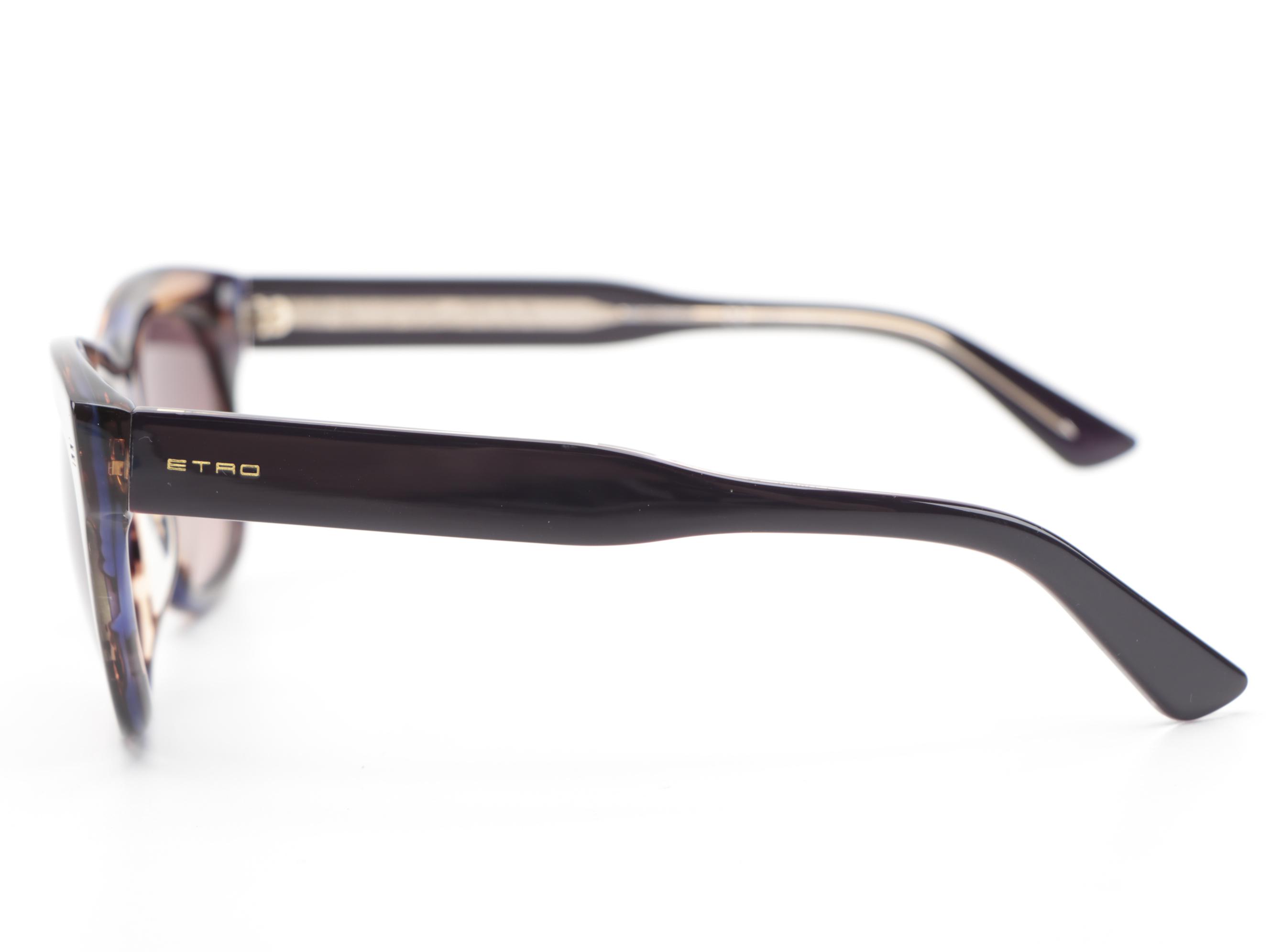 ETRO ET622S Striped Violet Modified Cat Eye Sunglasses