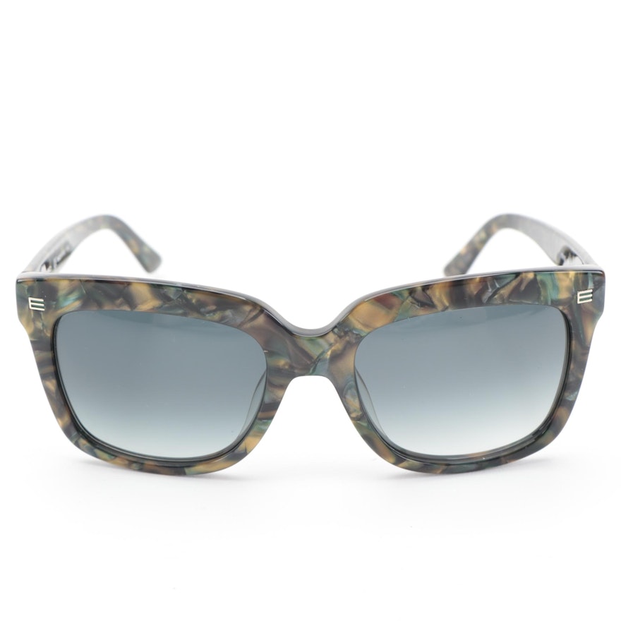 ETRO ET611S Marble Olive Horn-Rimmed Sunglasses