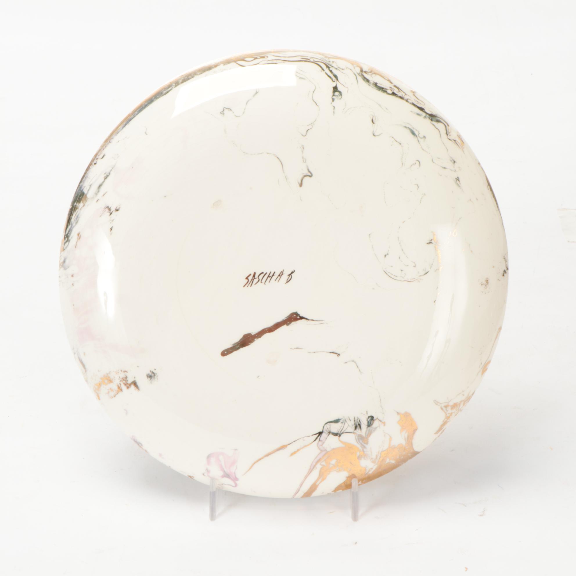 Sascha Brastoff Artist Signed "Surf Ballet" Modernist Dinnerware, 20th Century