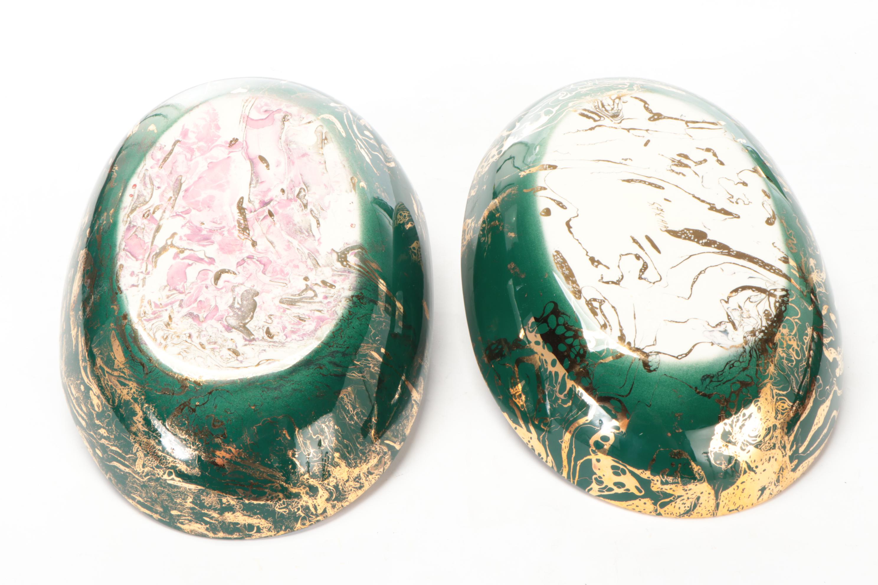 Sascha Brastoff Artist Signed "Surf Ballet" Modernist Dinnerware, 20th Century