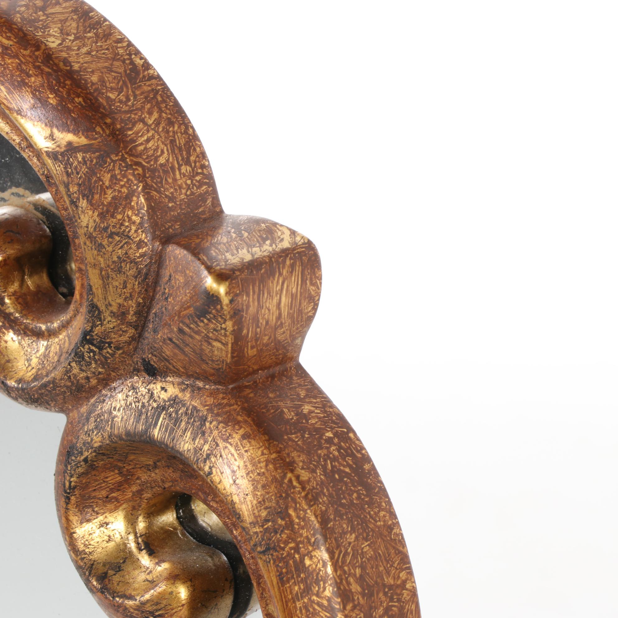 Mirror Image Home Rococo Style Gilt Composite Mirror