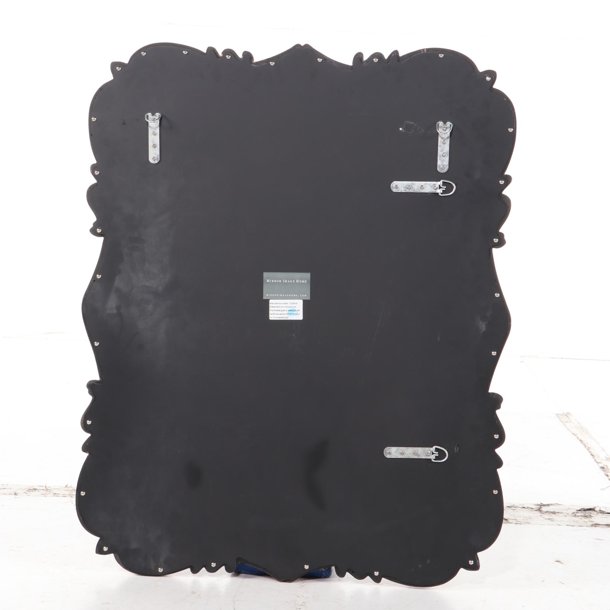 Mirror Image Home Rococo Style Gilt Composite Mirror