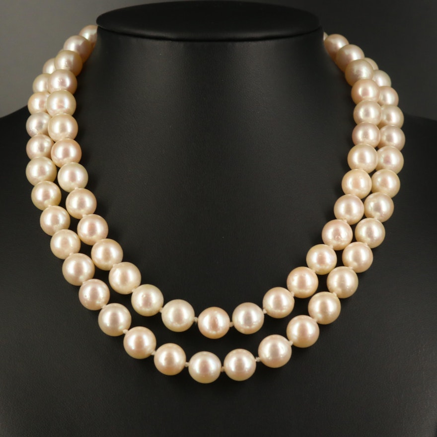 Endless Pearl Strand Necklace