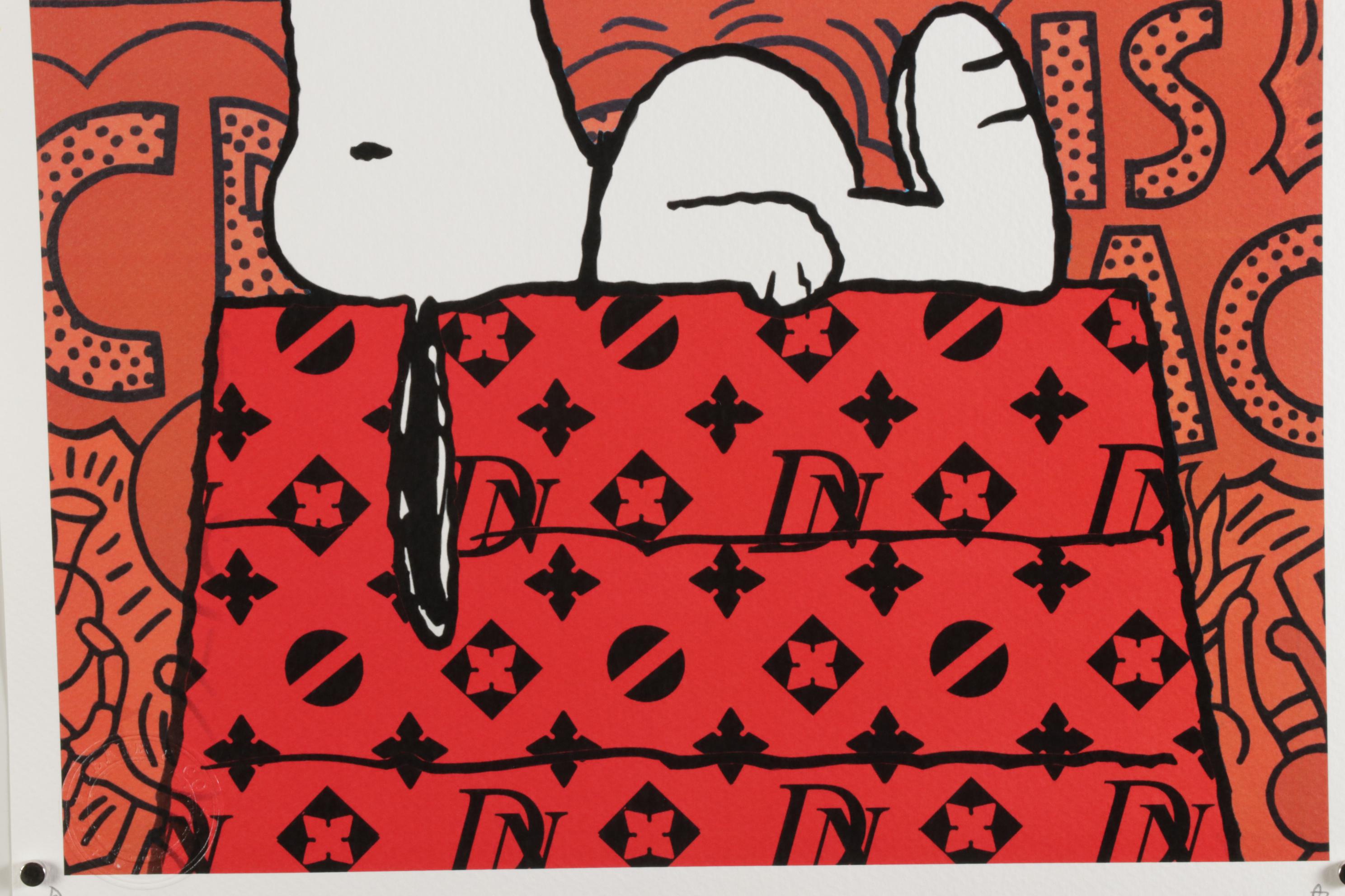 Death NYC Pop Art Graphic Print of Snoopy Daydreaming of Keith Haring, 2020