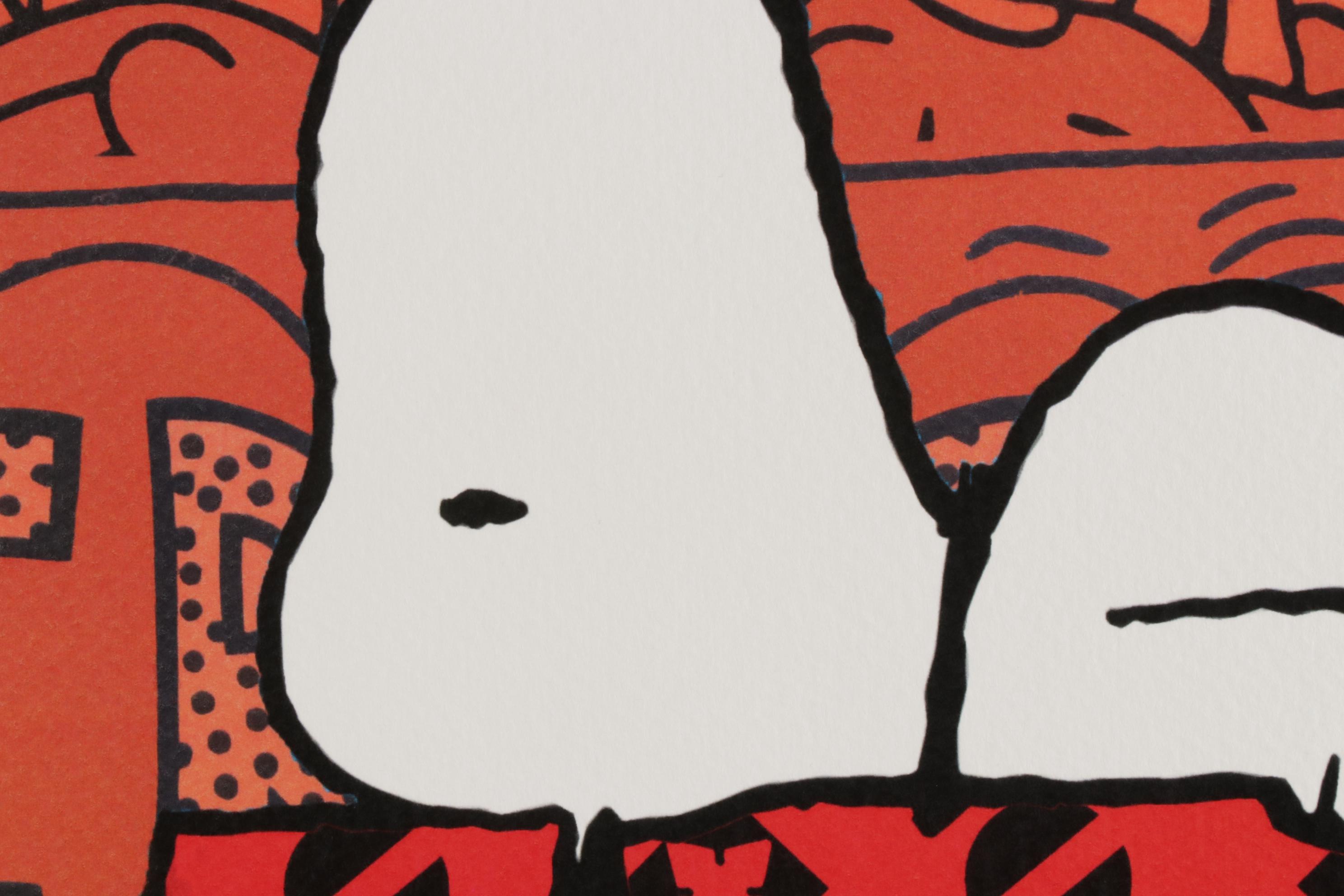 Death NYC Pop Art Graphic Print of Snoopy Daydreaming of Keith Haring, 2020
