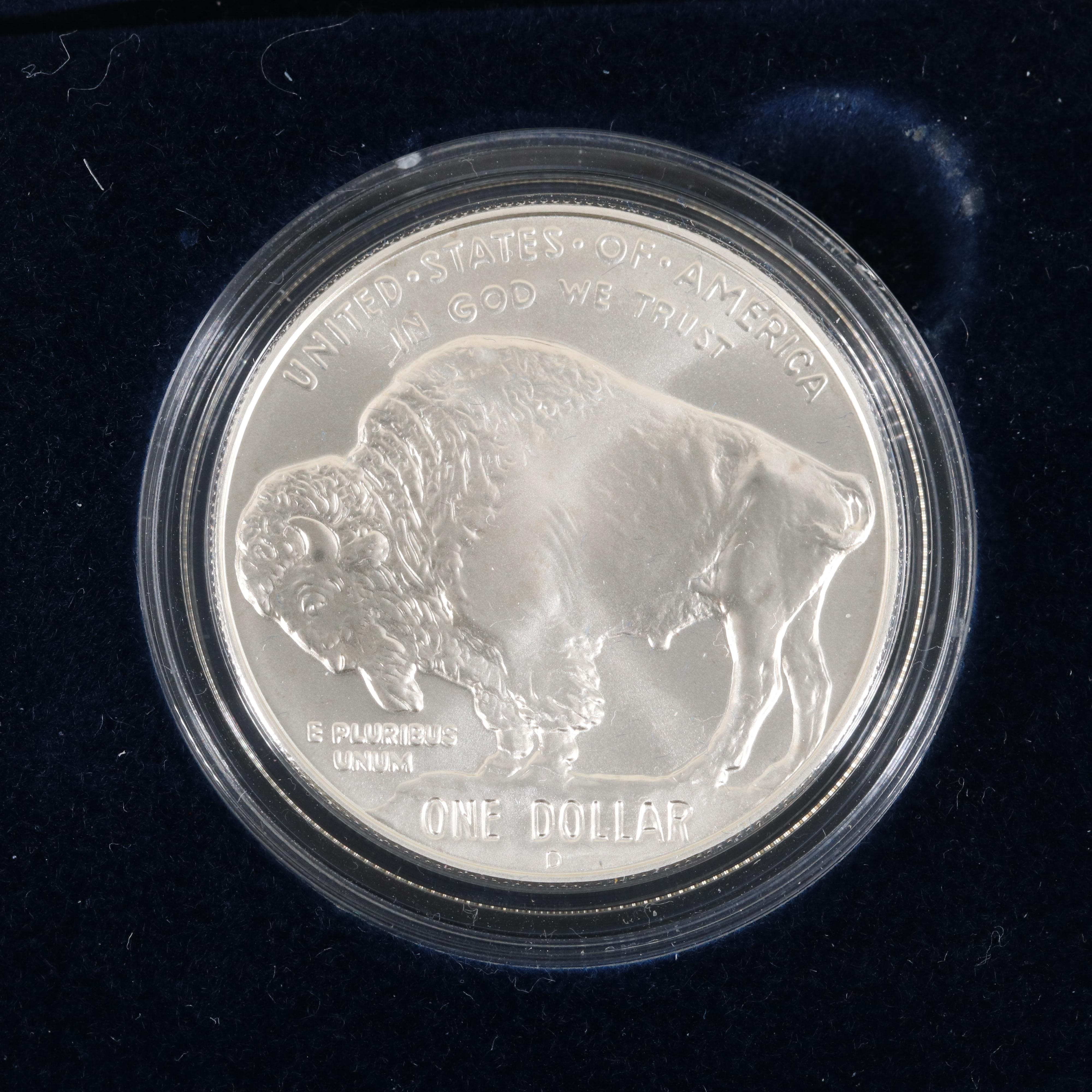 American Buffalo and Yellowstone National Park Silver Proof Dollar Coins