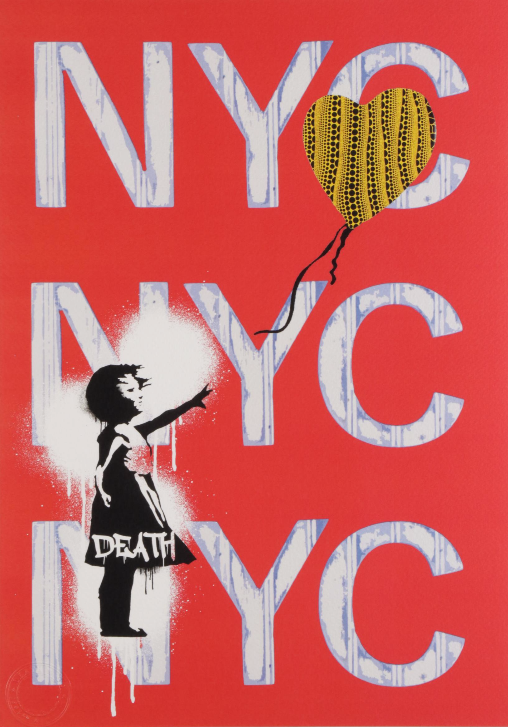 Death NYC Graphic Print Featuring Banksy's "Girl With Balloon," 2020