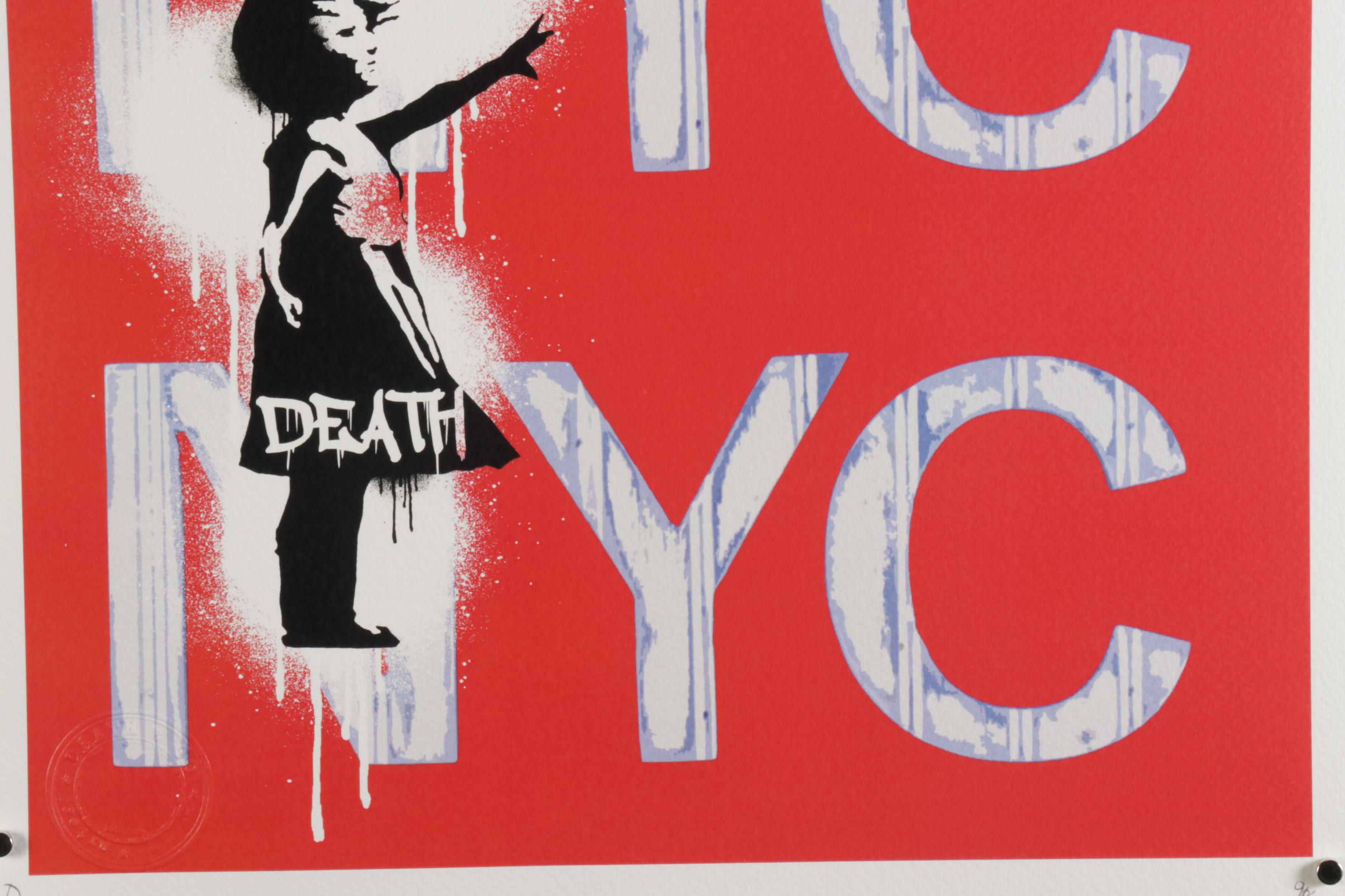 Death NYC Graphic Print Featuring Banksy's "Girl With Balloon," 2020
