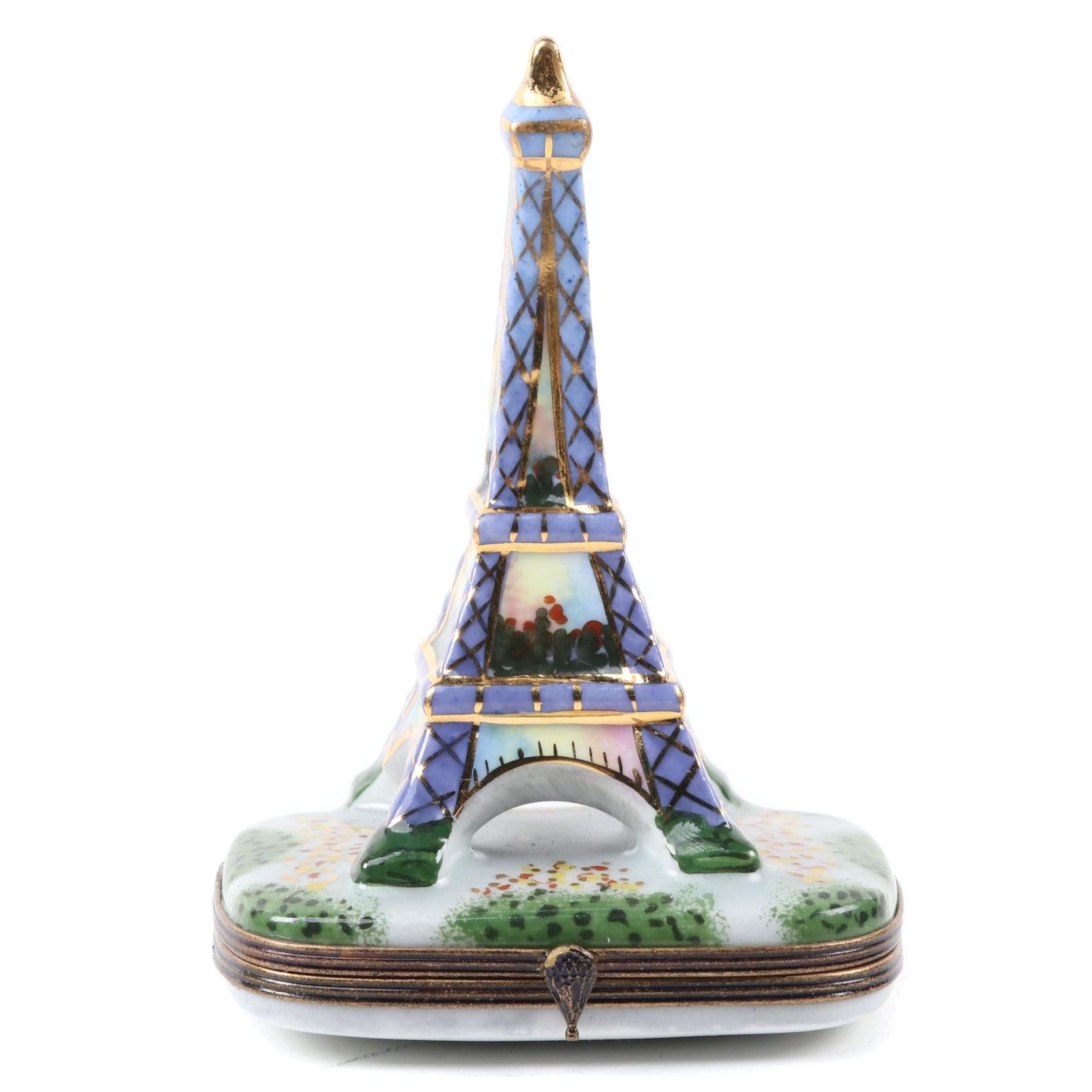 La Gloriette Hand-Painted Porcelain Eiffel Tower Limoges Box