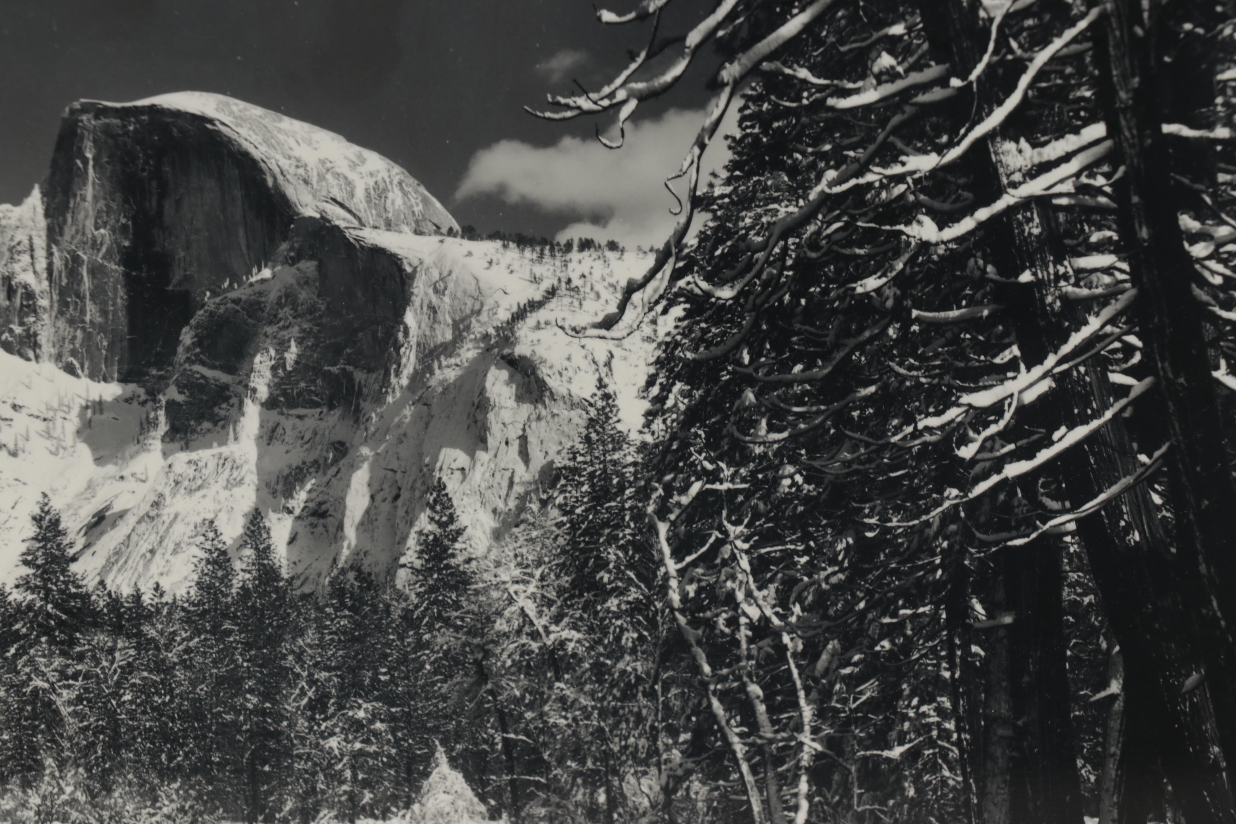Ansel Adams Reprint Silver Gelatin Photograph "Half Dome, Merced River"