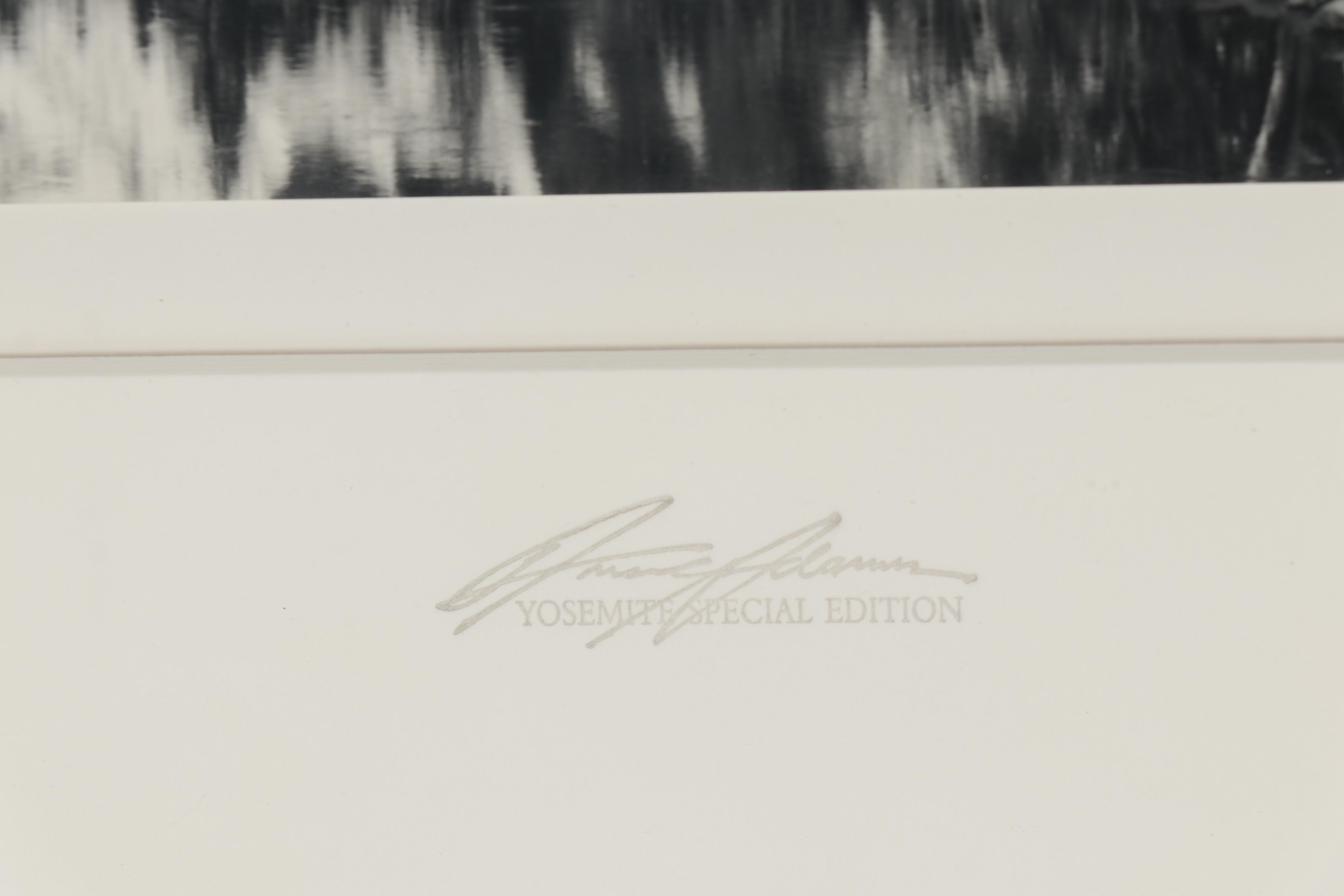 Ansel Adams Reprint Silver Gelatin Photograph "Half Dome, Merced River"