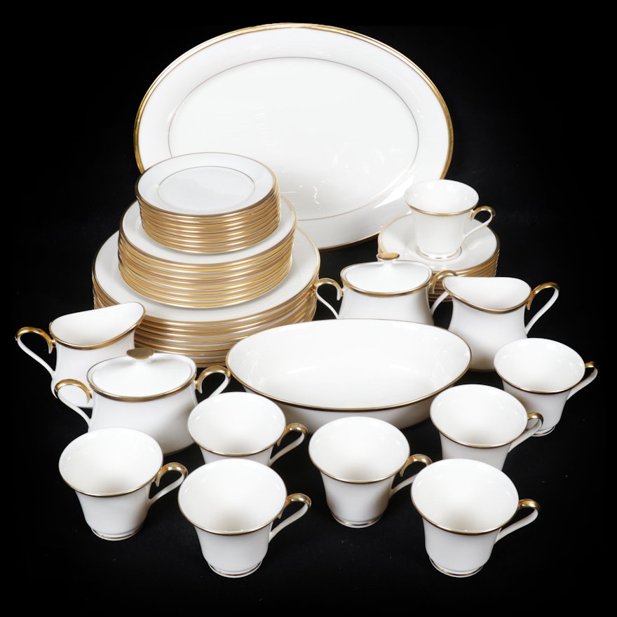 Lenox Dimension Collection "Eternal White" Porcelain Dinner Service for Eight