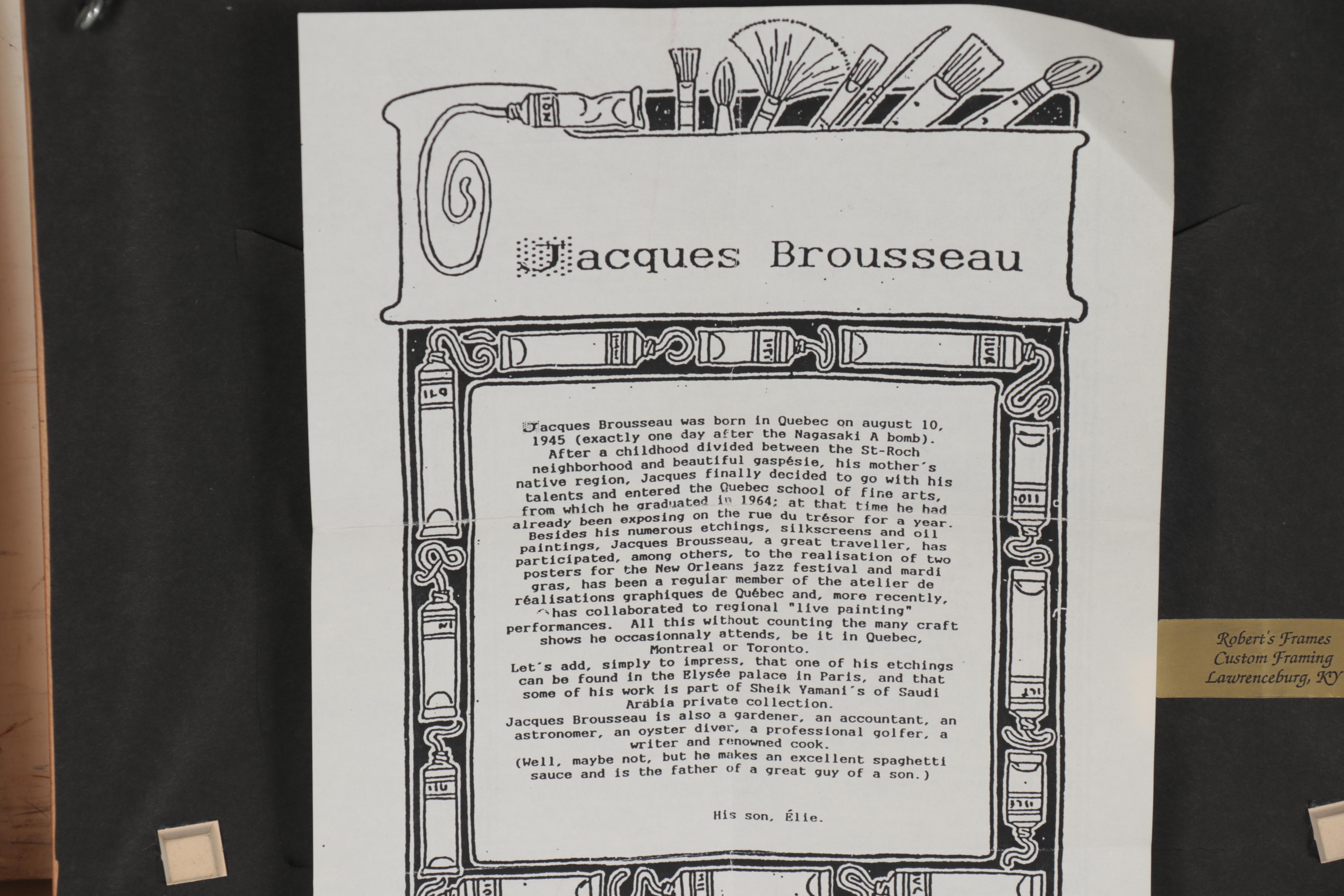 Jacques Brousseau Architectural Etching with Photomechanical Prints