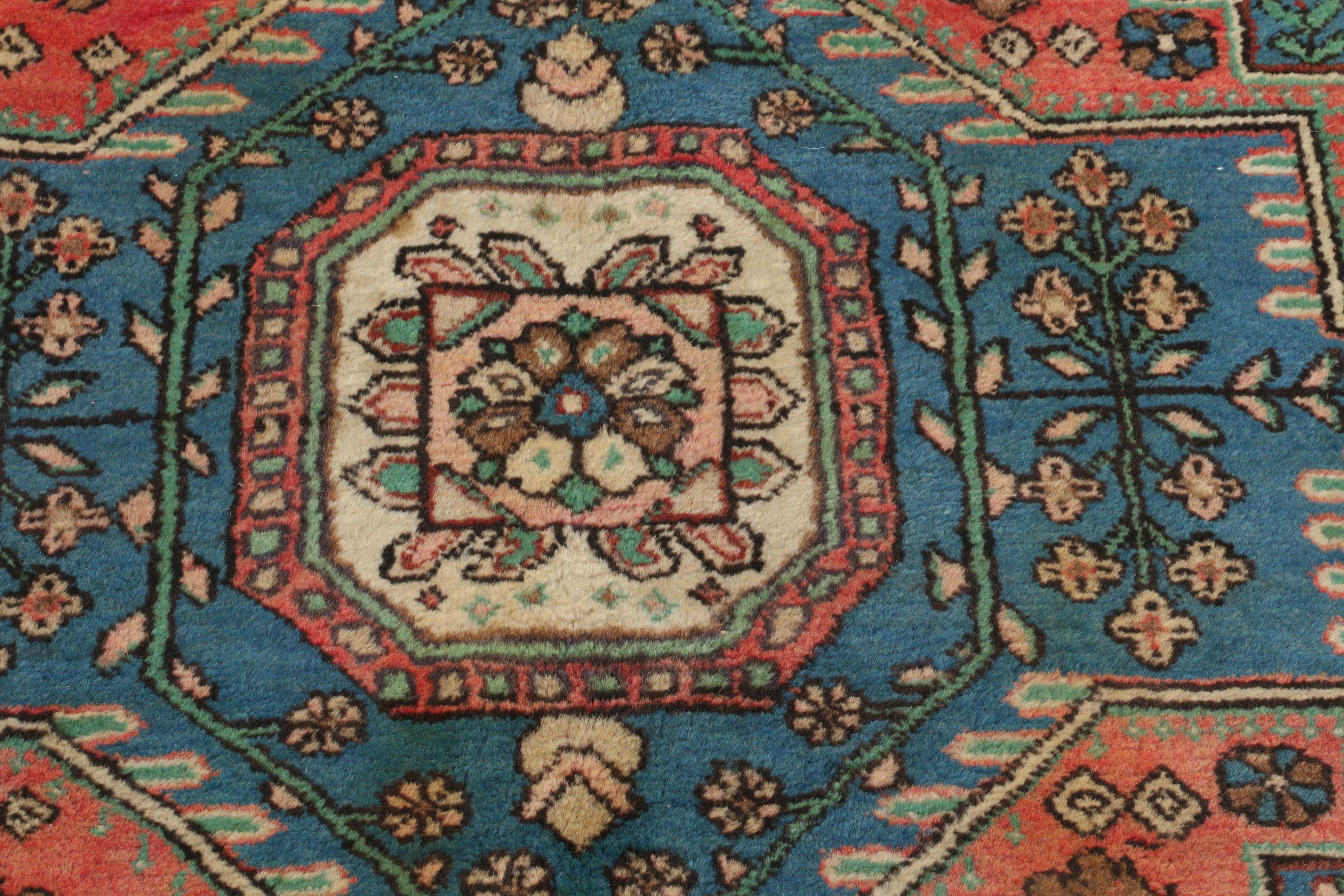 4'4 x 6'5 Hand-Knotted Persian Hamadon Wool Area Rug