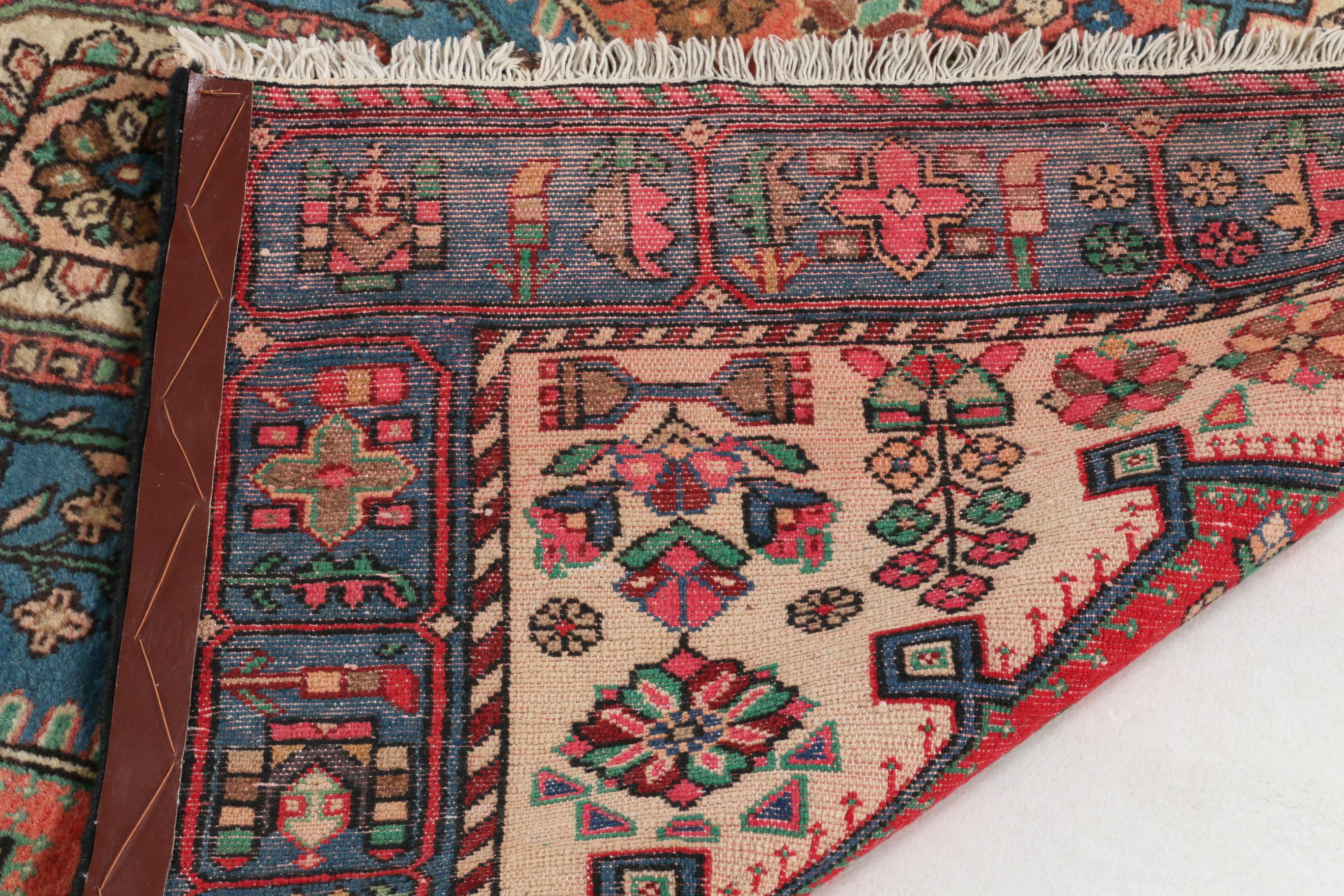 4'4 x 6'5 Hand-Knotted Persian Hamadon Wool Area Rug