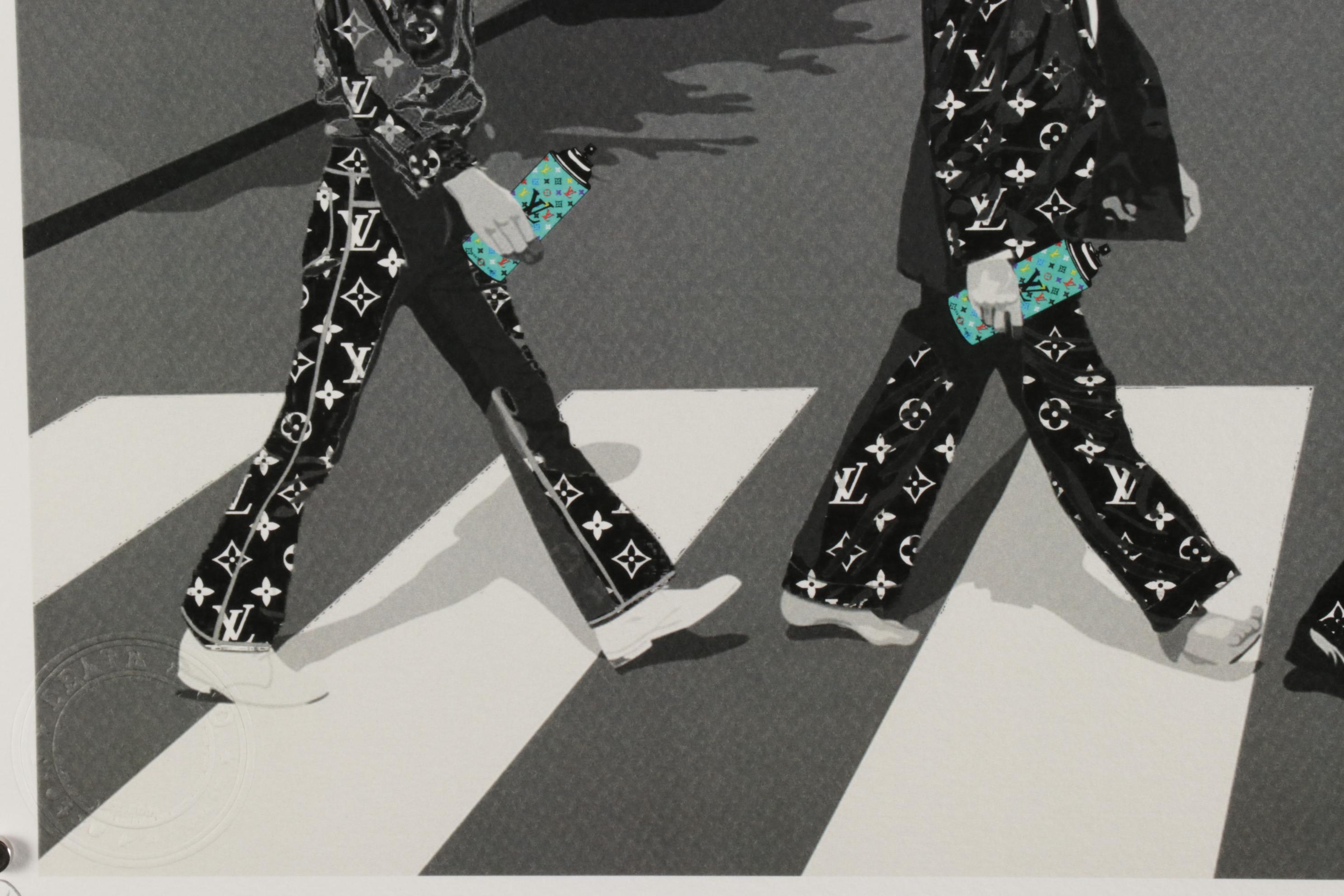 Death NYC Pop Art Graphic Print "Beatles Crossing Blue," 2020